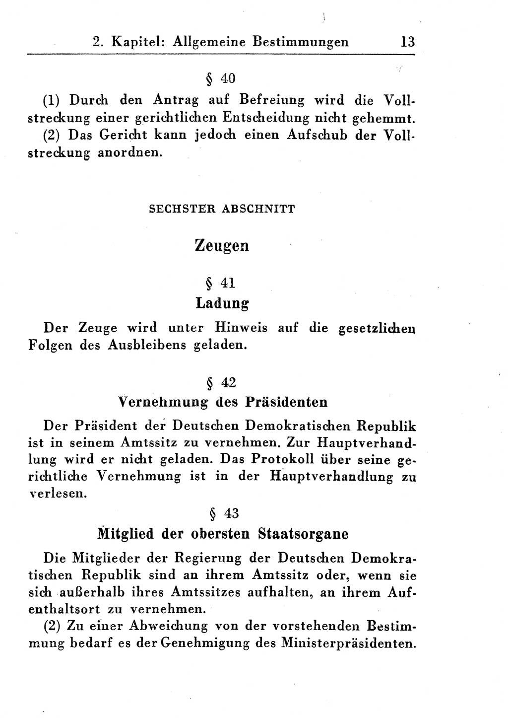 Strafprozeßordnung (StPO), Gerichtsverfassungsgesetz (GVG), Staatsanwaltsgesetz (StAG) und Jugendgerichtsgesetz (JGG) [Deutsche Demokratische Republik (DDR)] 1955, Seite 13 (StPO GVG StAG JGG DDR 1955, S. 13)