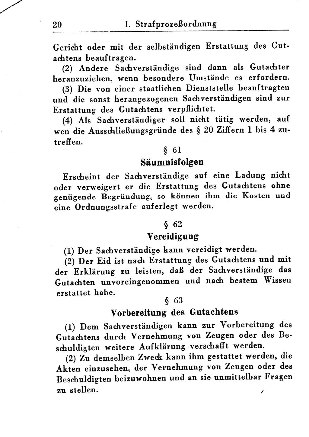 Strafprozeßordnung (StPO), Gerichtsverfassungsgesetz (GVG), Staatsanwaltsgesetz (StAG) und Jugendgerichtsgesetz (JGG) [Deutsche Demokratische Republik (DDR)] 1955, Seite 20 (StPO GVG StAG JGG DDR 1955, S. 20)