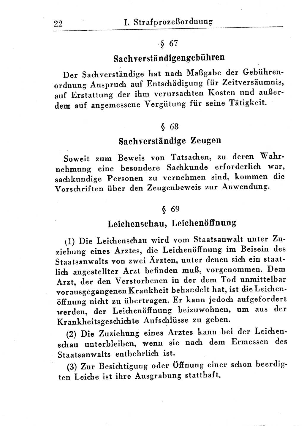 Strafprozeßordnung (StPO), Gerichtsverfassungsgesetz (GVG), Staatsanwaltsgesetz (StAG) und Jugendgerichtsgesetz (JGG) [Deutsche Demokratische Republik (DDR)] 1955, Seite 22 (StPO GVG StAG JGG DDR 1955, S. 22)