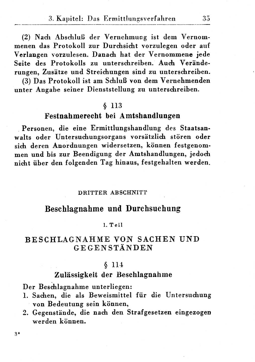 Strafprozeßordnung (StPO), Gerichtsverfassungsgesetz (GVG), Staatsanwaltsgesetz (StAG) und Jugendgerichtsgesetz (JGG) [Deutsche Demokratische Republik (DDR)] 1955, Seite 35 (StPO GVG StAG JGG DDR 1955, S. 35)