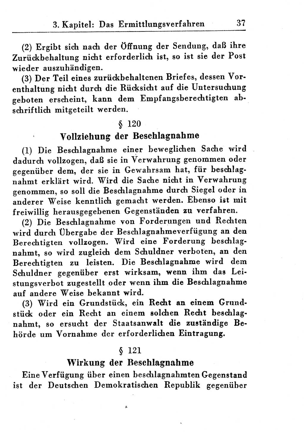 Strafprozeßordnung (StPO), Gerichtsverfassungsgesetz (GVG), Staatsanwaltsgesetz (StAG) und Jugendgerichtsgesetz (JGG) [Deutsche Demokratische Republik (DDR)] 1955, Seite 37 (StPO GVG StAG JGG DDR 1955, S. 37)