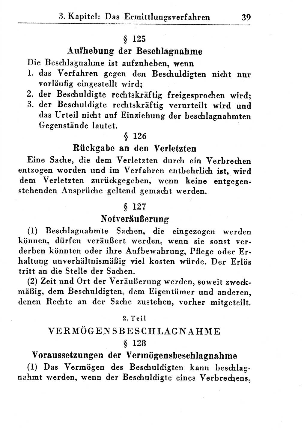 Strafprozeßordnung (StPO), Gerichtsverfassungsgesetz (GVG), Staatsanwaltsgesetz (StAG) und Jugendgerichtsgesetz (JGG) [Deutsche Demokratische Republik (DDR)] 1955, Seite 39 (StPO GVG StAG JGG DDR 1955, S. 39)