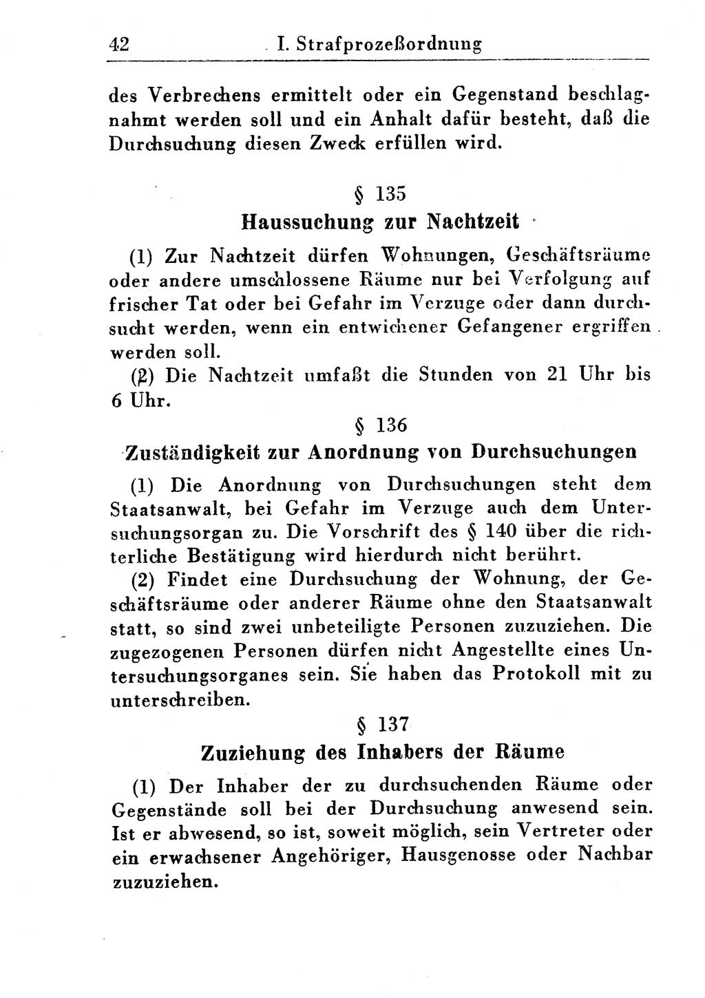 Strafprozeßordnung (StPO), Gerichtsverfassungsgesetz (GVG), Staatsanwaltsgesetz (StAG) und Jugendgerichtsgesetz (JGG) [Deutsche Demokratische Republik (DDR)] 1955, Seite 42 (StPO GVG StAG JGG DDR 1955, S. 42)