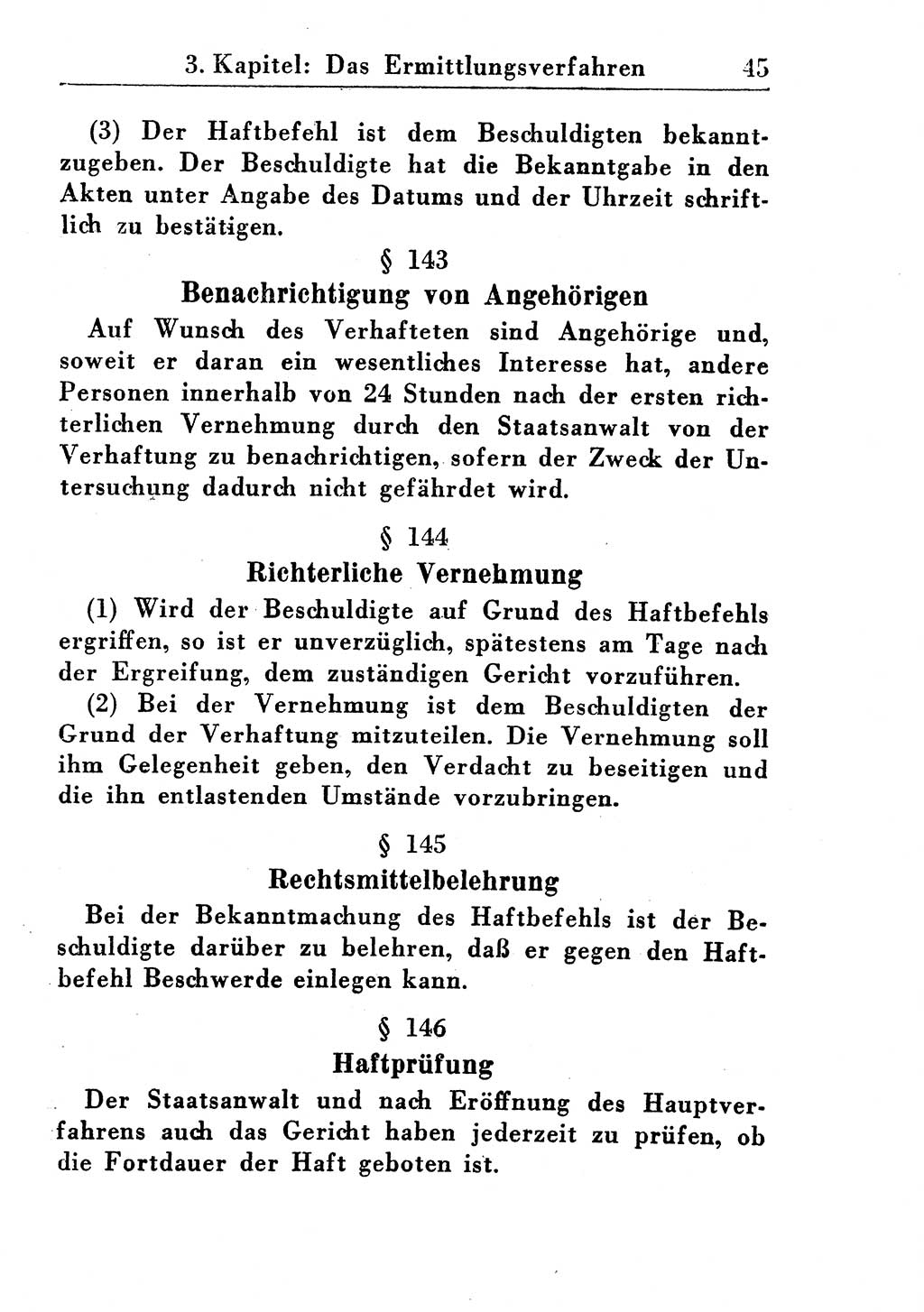 Strafprozeßordnung (StPO), Gerichtsverfassungsgesetz (GVG), Staatsanwaltsgesetz (StAG) und Jugendgerichtsgesetz (JGG) [Deutsche Demokratische Republik (DDR)] 1955, Seite 45 (StPO GVG StAG JGG DDR 1955, S. 45)