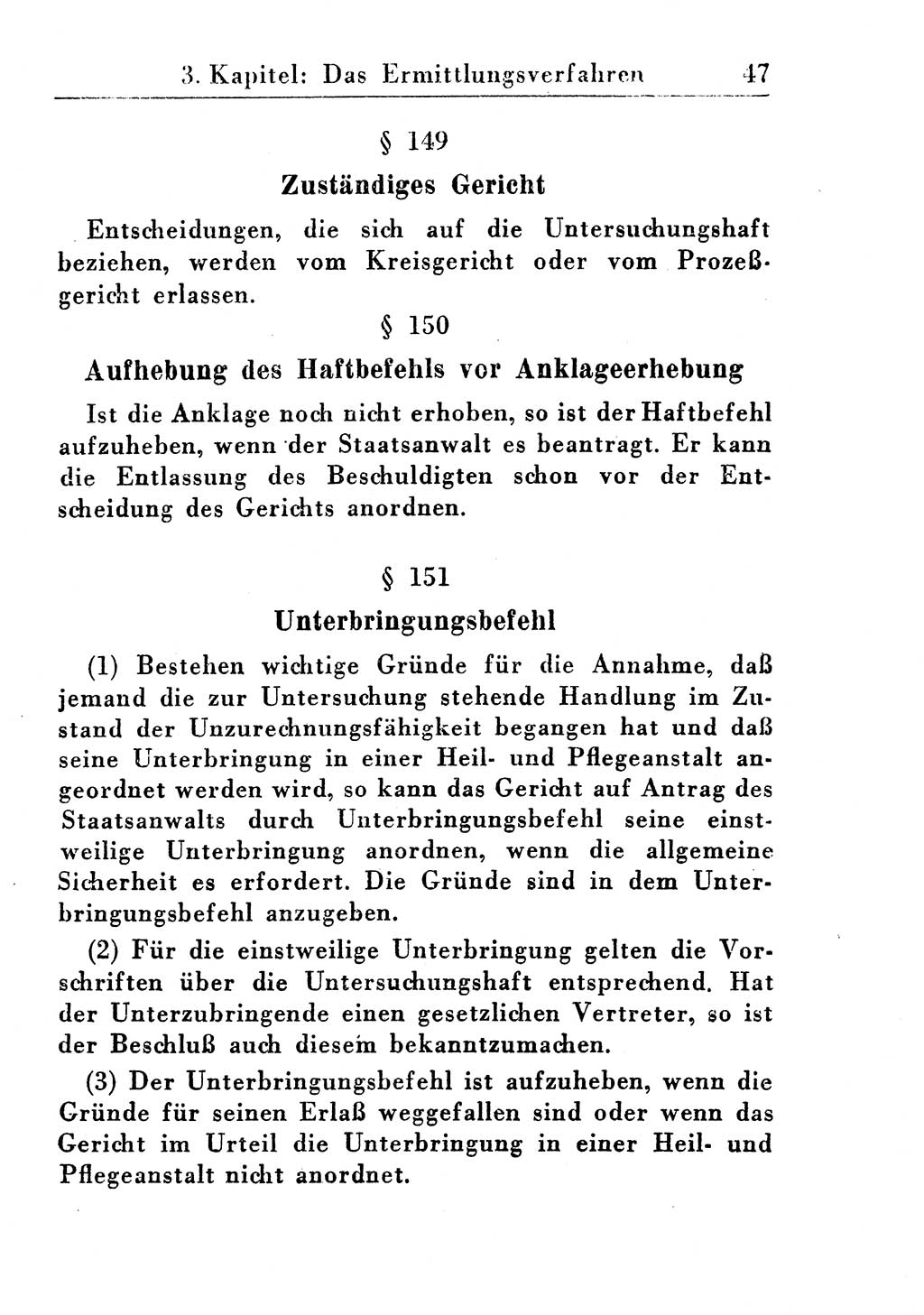 Strafprozeßordnung (StPO), Gerichtsverfassungsgesetz (GVG), Staatsanwaltsgesetz (StAG) und Jugendgerichtsgesetz (JGG) [Deutsche Demokratische Republik (DDR)] 1955, Seite 47 (StPO GVG StAG JGG DDR 1955, S. 47)