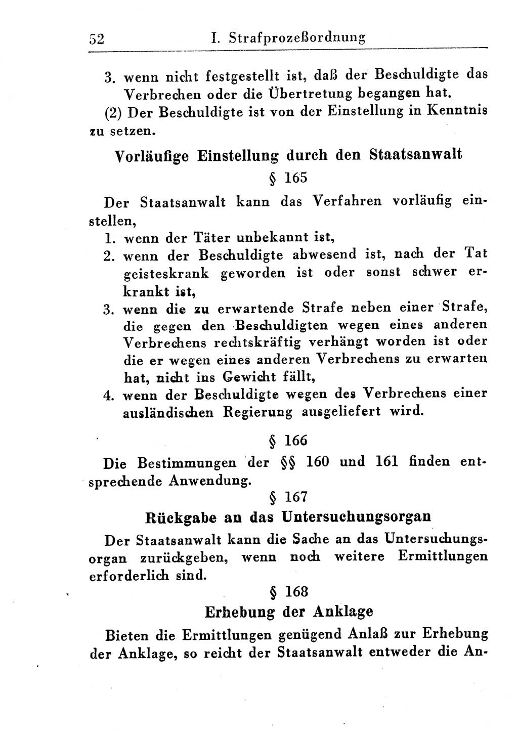 Strafprozeßordnung (StPO), Gerichtsverfassungsgesetz (GVG), Staatsanwaltsgesetz (StAG) und Jugendgerichtsgesetz (JGG) [Deutsche Demokratische Republik (DDR)] 1955, Seite 52 (StPO GVG StAG JGG DDR 1955, S. 52)