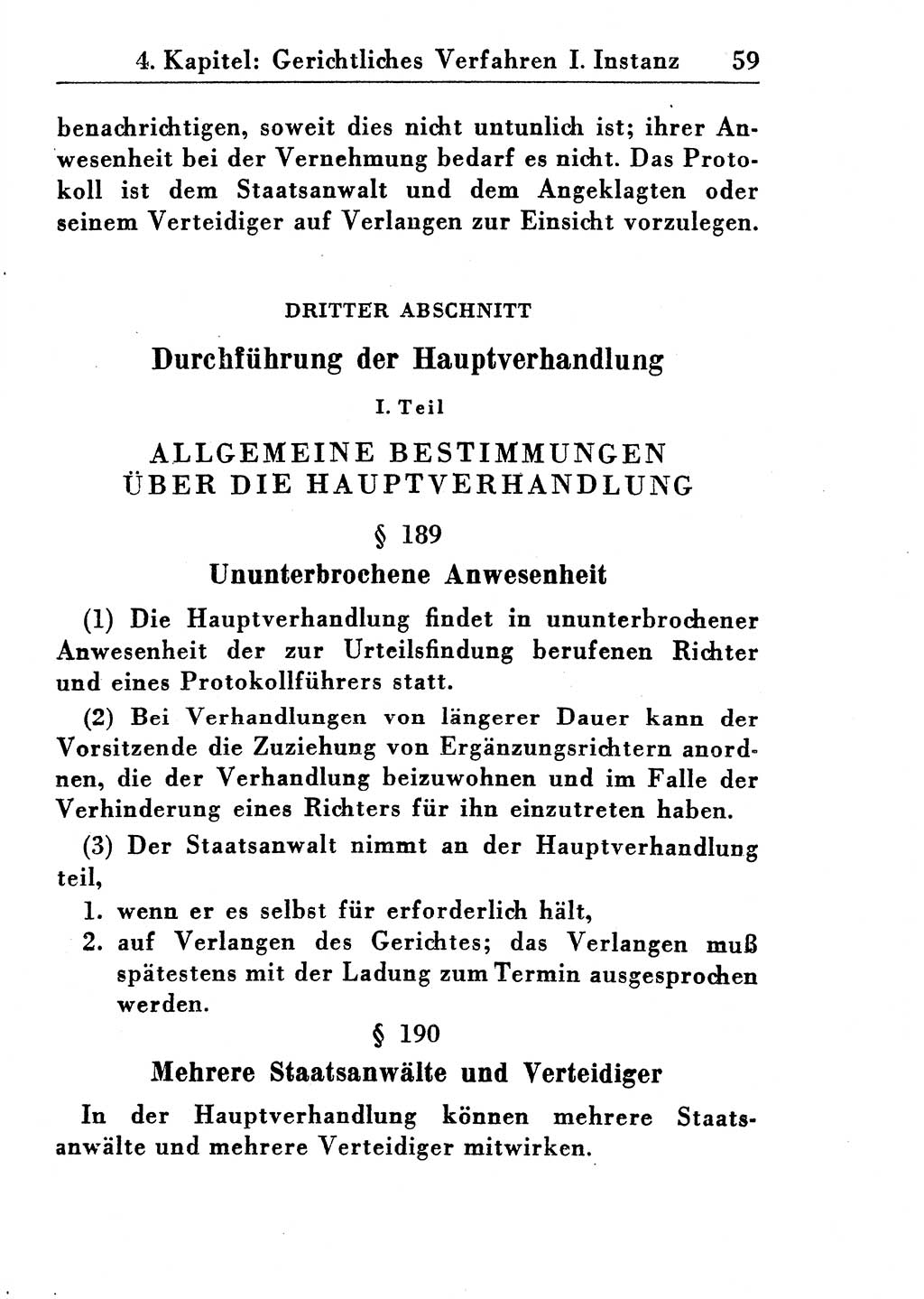 Strafprozeßordnung (StPO), Gerichtsverfassungsgesetz (GVG), Staatsanwaltsgesetz (StAG) und Jugendgerichtsgesetz (JGG) [Deutsche Demokratische Republik (DDR)] 1955, Seite 59 (StPO GVG StAG JGG DDR 1955, S. 59)