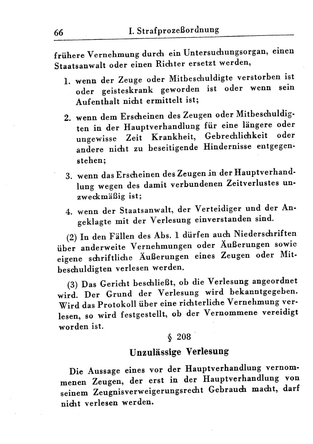 Strafprozeßordnung (StPO), Gerichtsverfassungsgesetz (GVG), Staatsanwaltsgesetz (StAG) und Jugendgerichtsgesetz (JGG) [Deutsche Demokratische Republik (DDR)] 1955, Seite 66 (StPO GVG StAG JGG DDR 1955, S. 66)