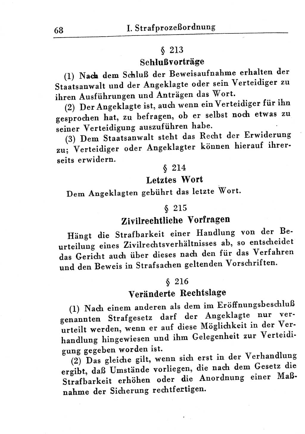 Strafprozeßordnung (StPO), Gerichtsverfassungsgesetz (GVG), Staatsanwaltsgesetz (StAG) und Jugendgerichtsgesetz (JGG) [Deutsche Demokratische Republik (DDR)] 1955, Seite 68 (StPO GVG StAG JGG DDR 1955, S. 68)
