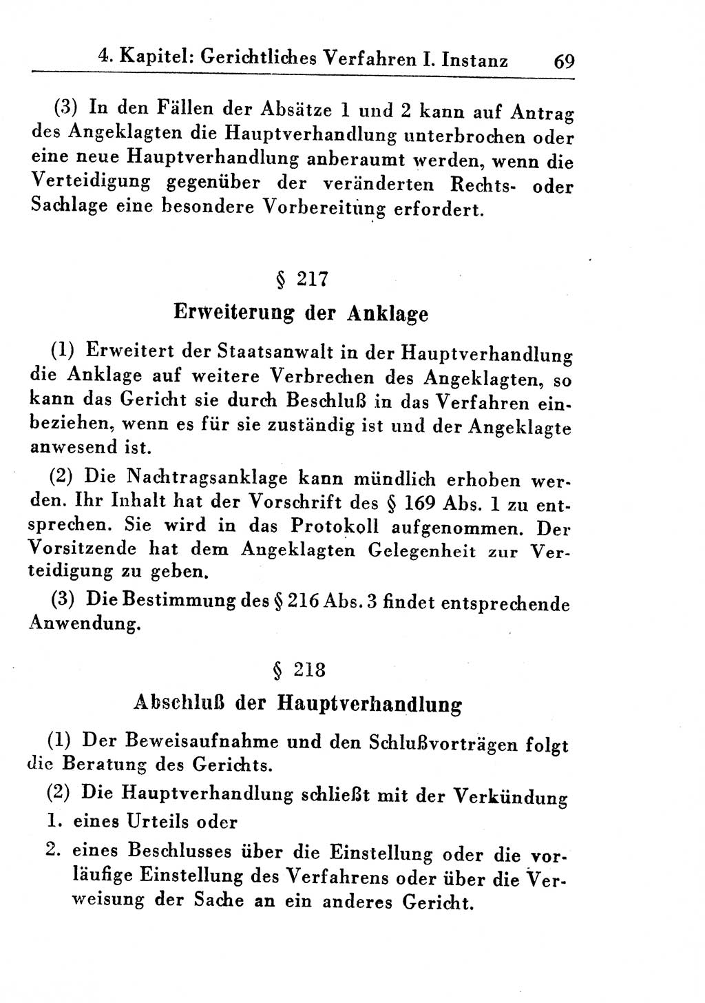 Strafprozeßordnung (StPO), Gerichtsverfassungsgesetz (GVG), Staatsanwaltsgesetz (StAG) und Jugendgerichtsgesetz (JGG) [Deutsche Demokratische Republik (DDR)] 1955, Seite 69 (StPO GVG StAG JGG DDR 1955, S. 69)