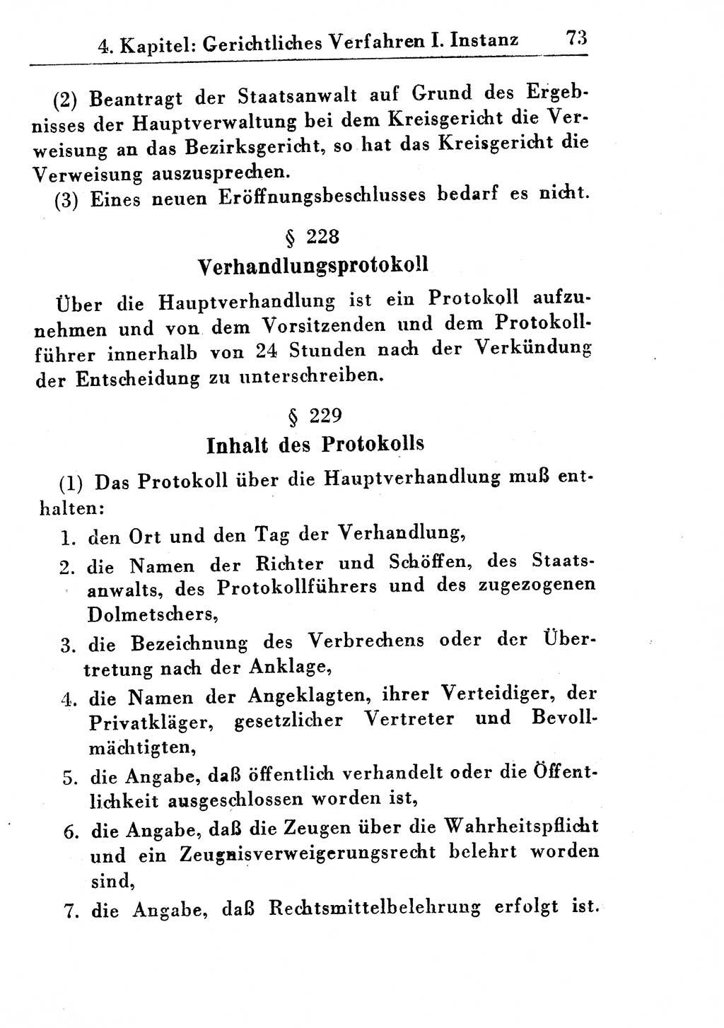 Strafprozeßordnung (StPO), Gerichtsverfassungsgesetz (GVG), Staatsanwaltsgesetz (StAG) und Jugendgerichtsgesetz (JGG) [Deutsche Demokratische Republik (DDR)] 1955, Seite 73 (StPO GVG StAG JGG DDR 1955, S. 73)