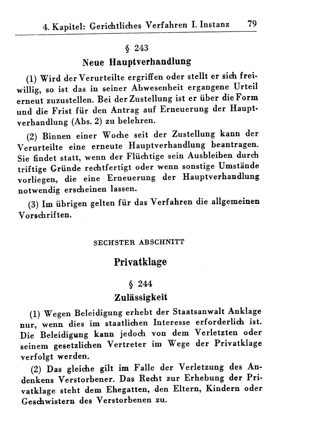 Strafprozeßordnung (StPO), Gerichtsverfassungsgesetz (GVG), Staatsanwaltsgesetz (StAG) und Jugendgerichtsgesetz (JGG) [Deutsche Demokratische Republik (DDR)] 1955, Seite 79 (StPO GVG StAG JGG DDR 1955, S. 79)