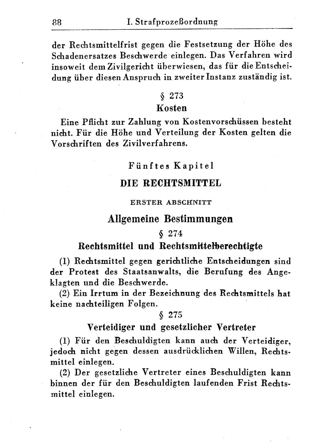 Strafprozeßordnung (StPO), Gerichtsverfassungsgesetz (GVG), Staatsanwaltsgesetz (StAG) und Jugendgerichtsgesetz (JGG) [Deutsche Demokratische Republik (DDR)] 1955, Seite 88 (StPO GVG StAG JGG DDR 1955, S. 88)