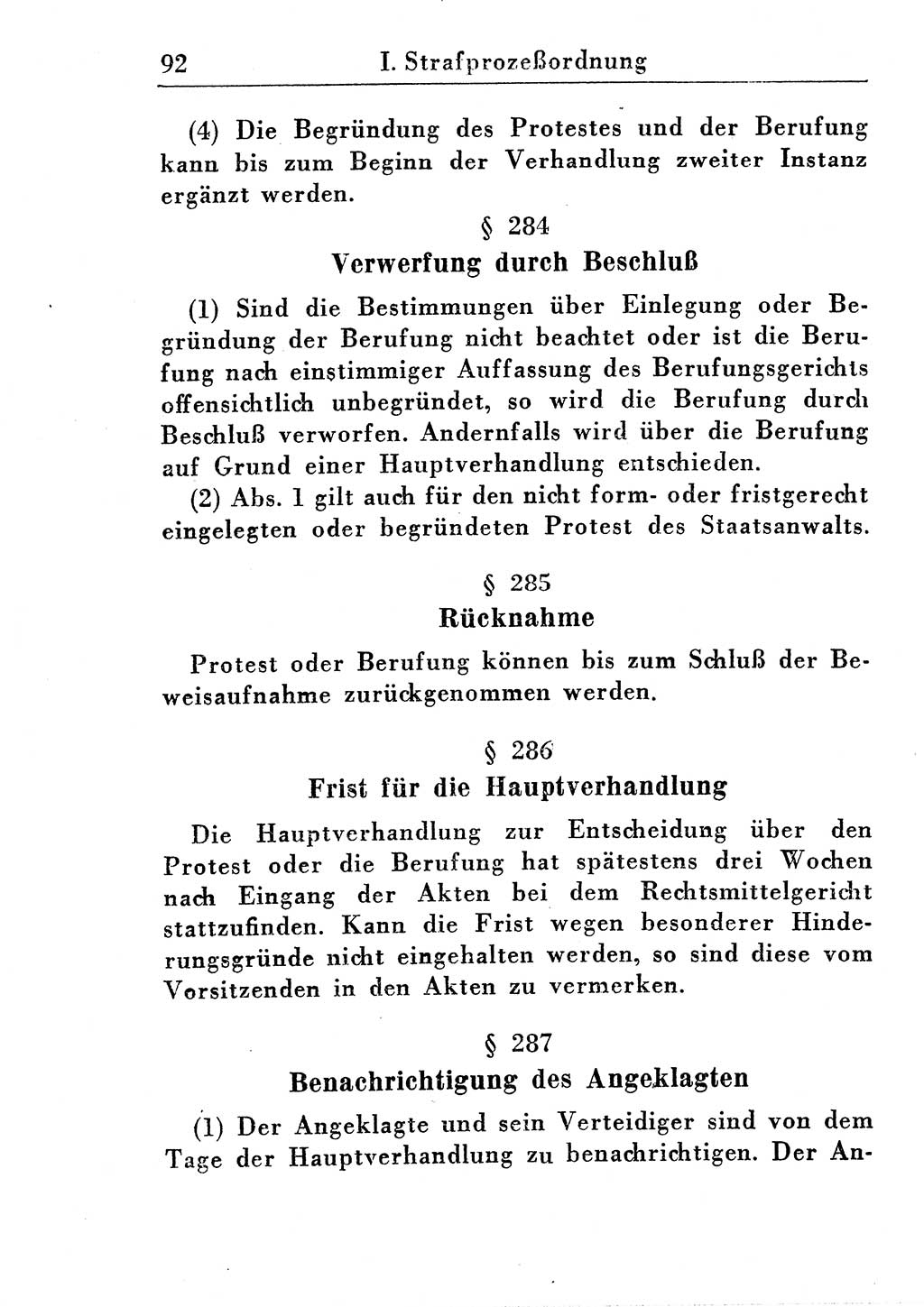 Strafprozeßordnung (StPO), Gerichtsverfassungsgesetz (GVG), Staatsanwaltsgesetz (StAG) und Jugendgerichtsgesetz (JGG) [Deutsche Demokratische Republik (DDR)] 1955, Seite 92 (StPO GVG StAG JGG DDR 1955, S. 92)