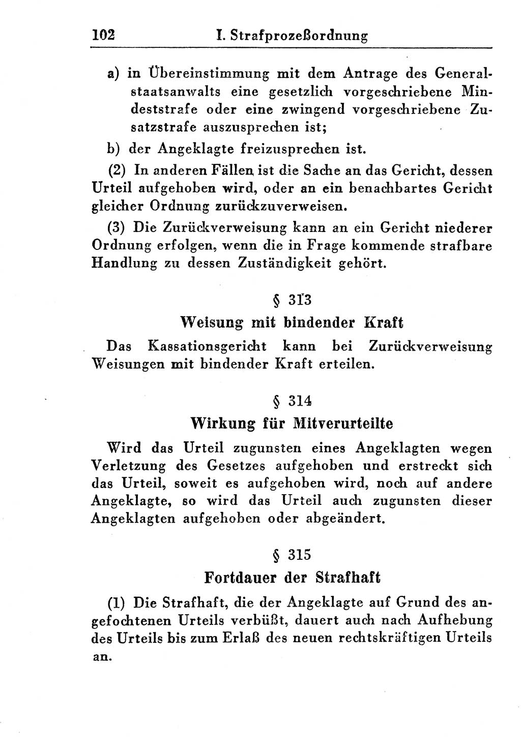 Strafprozeßordnung (StPO), Gerichtsverfassungsgesetz (GVG), Staatsanwaltsgesetz (StAG) und Jugendgerichtsgesetz (JGG) [Deutsche Demokratische Republik (DDR)] 1955, Seite 102 (StPO GVG StAG JGG DDR 1955, S. 102)