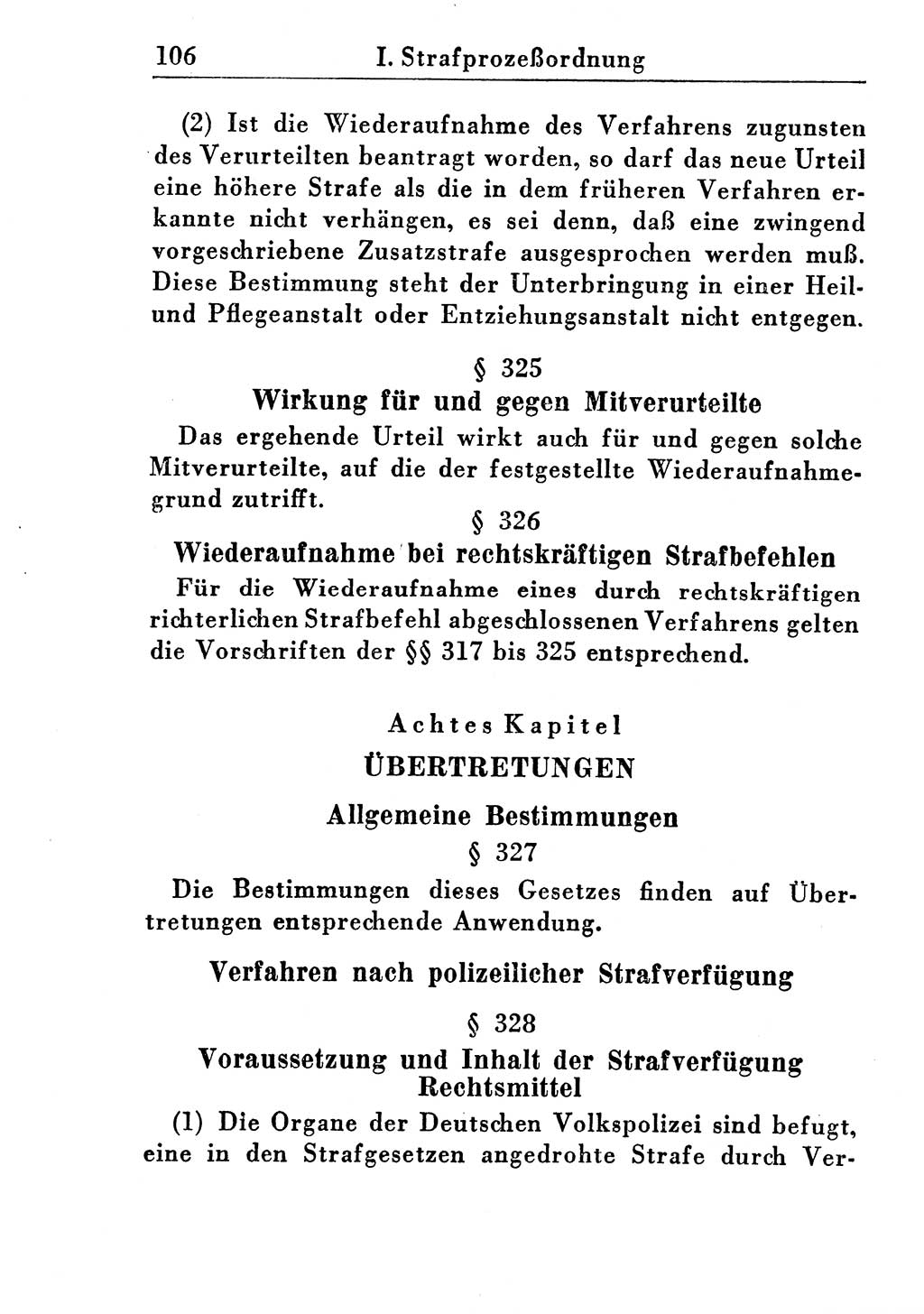 Strafprozeßordnung (StPO), Gerichtsverfassungsgesetz (GVG), Staatsanwaltsgesetz (StAG) und Jugendgerichtsgesetz (JGG) [Deutsche Demokratische Republik (DDR)] 1955, Seite 106 (StPO GVG StAG JGG DDR 1955, S. 106)