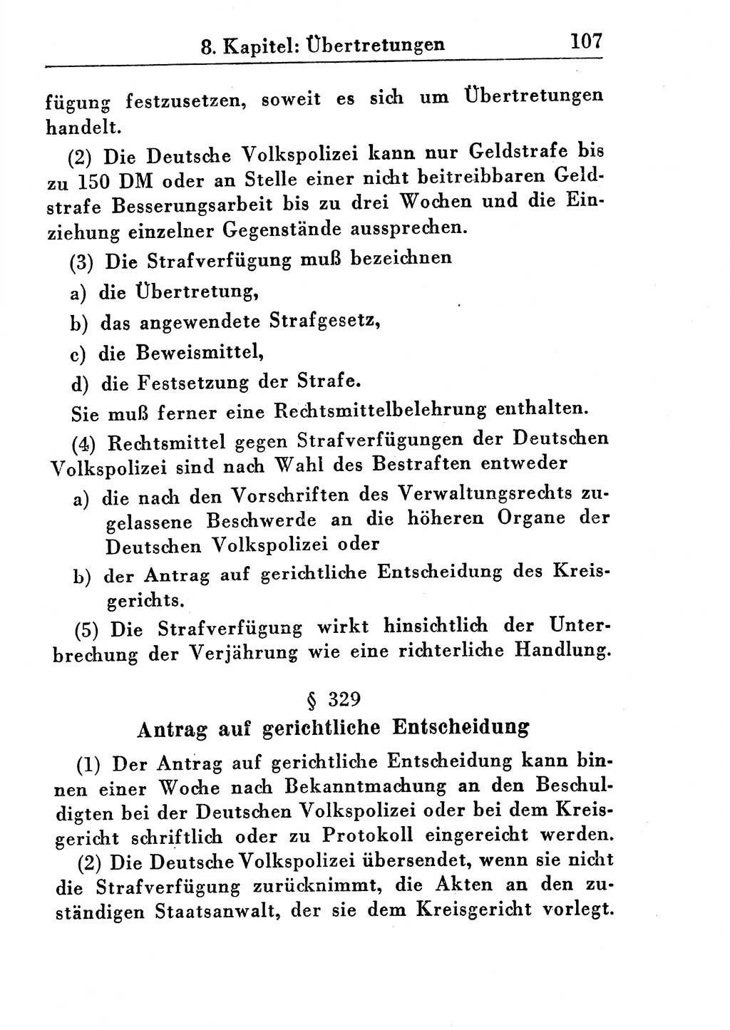 Strafprozeßordnung (StPO), Gerichtsverfassungsgesetz (GVG), Staatsanwaltsgesetz (StAG) und Jugendgerichtsgesetz (JGG) [Deutsche Demokratische Republik (DDR)] 1955, Seite 107 (StPO GVG StAG JGG DDR 1955, S. 107)