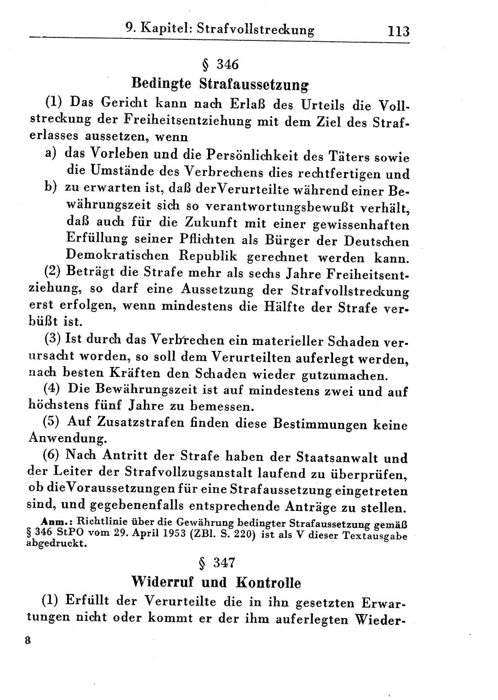 Strafprozeßordnung (StPO), Gerichtsverfassungsgesetz (GVG), Staatsanwaltsgesetz (StAG) und Jugendgerichtsgesetz (JGG) [Deutsche Demokratische Republik (DDR)] 1955, Seite 113 (StPO GVG StAG JGG DDR 1955, S. 113)