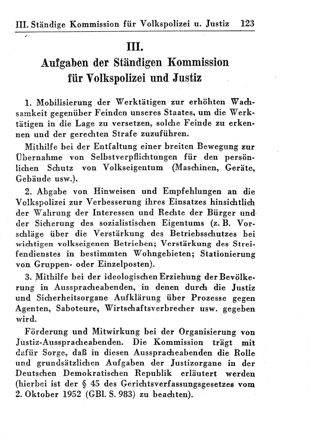 Strafprozeßordnung (StPO), Gerichtsverfassungsgesetz (GVG), Staatsanwaltsgesetz (StAG) und Jugendgerichtsgesetz (JGG) [Deutsche Demokratische Republik (DDR)] 1955, Seite 123 (StPO GVG StAG JGG DDR 1955, S. 123)