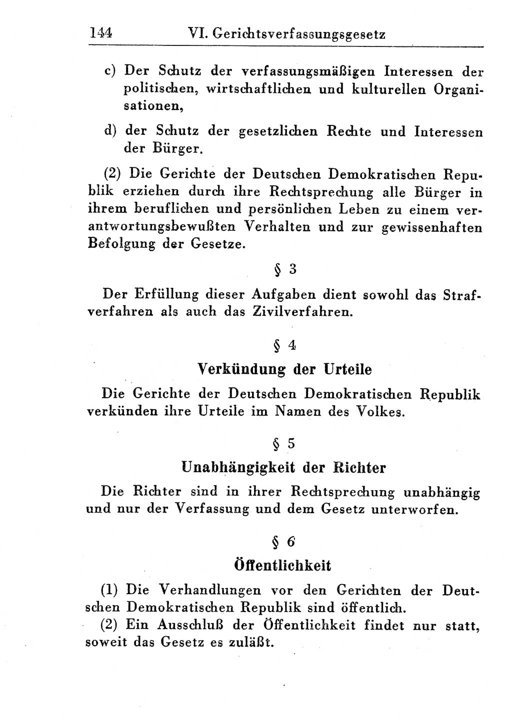 Strafprozeßordnung (StPO), Gerichtsverfassungsgesetz (GVG), Staatsanwaltsgesetz (StAG) und Jugendgerichtsgesetz (JGG) [Deutsche Demokratische Republik (DDR)] 1955, Seite 144 (StPO GVG StAG JGG DDR 1955, S. 144)