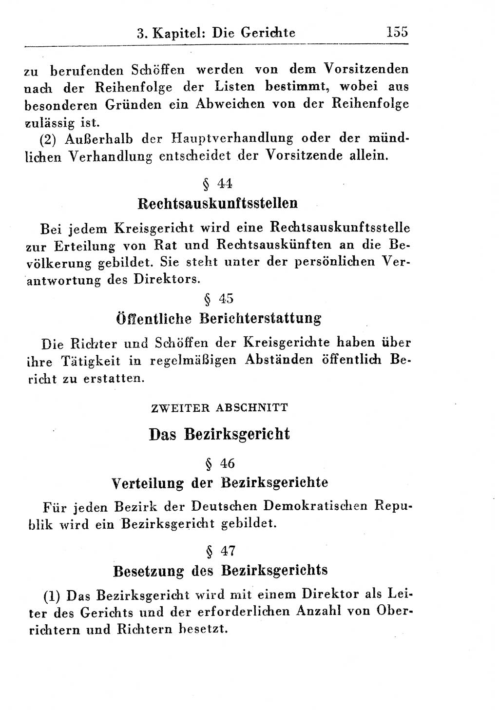 Strafprozeßordnung (StPO), Gerichtsverfassungsgesetz (GVG), Staatsanwaltsgesetz (StAG) und Jugendgerichtsgesetz (JGG) [Deutsche Demokratische Republik (DDR)] 1955, Seite 155 (StPO GVG StAG JGG DDR 1955, S. 155)
