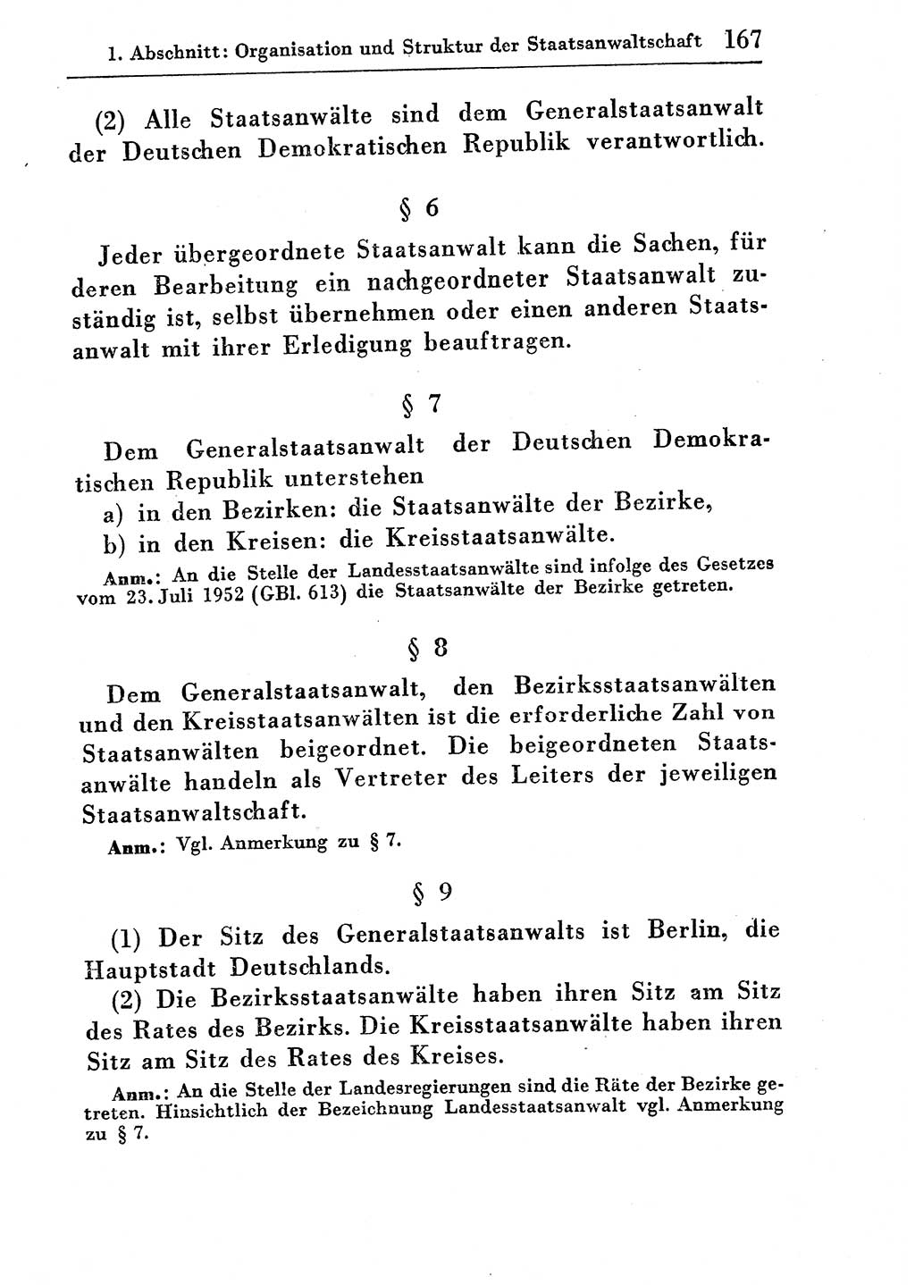 Strafprozeßordnung (StPO), Gerichtsverfassungsgesetz (GVG), Staatsanwaltsgesetz (StAG) und Jugendgerichtsgesetz (JGG) [Deutsche Demokratische Republik (DDR)] 1955, Seite 167 (StPO GVG StAG JGG DDR 1955, S. 167)