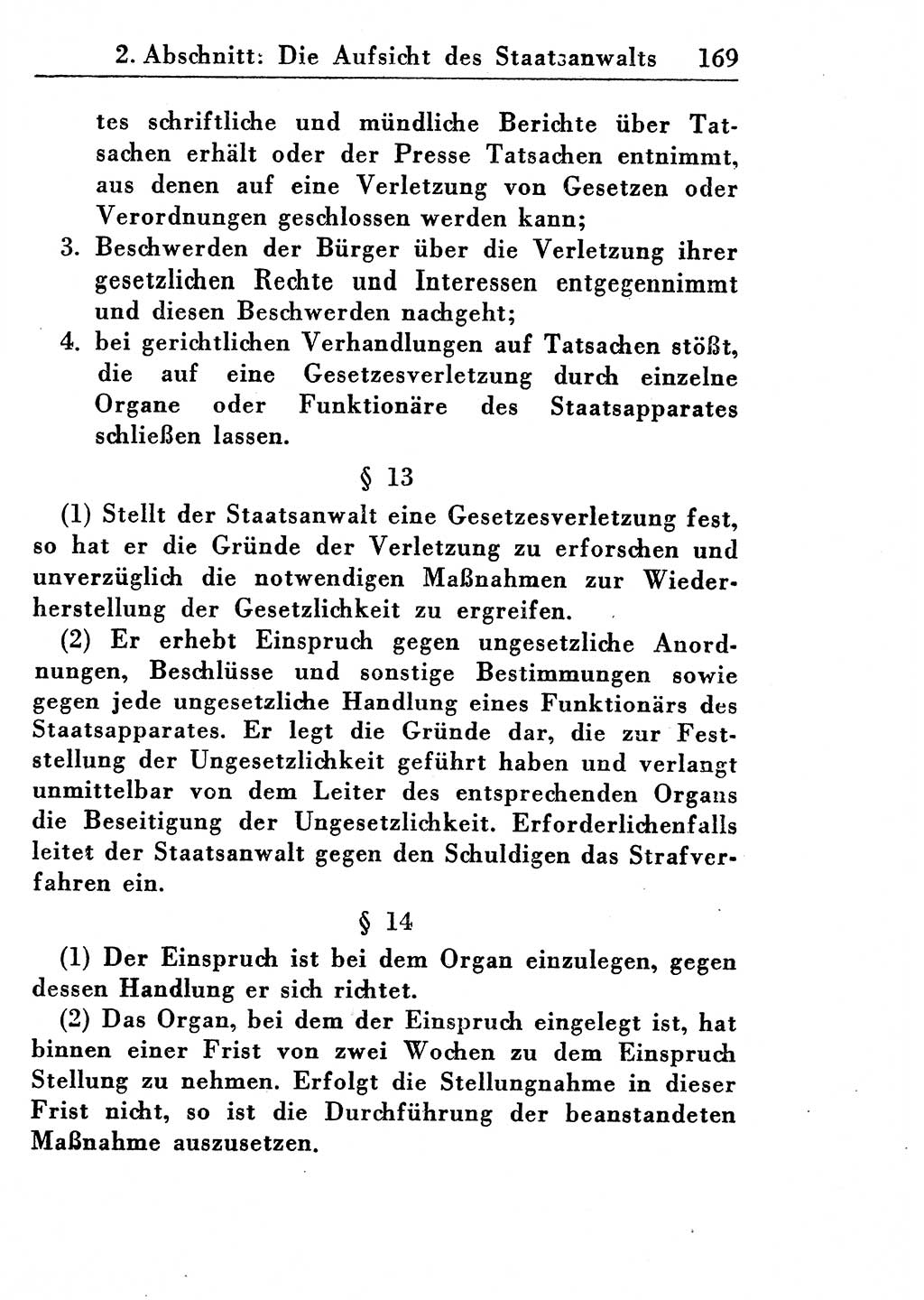 Strafprozeßordnung (StPO), Gerichtsverfassungsgesetz (GVG), Staatsanwaltsgesetz (StAG) und Jugendgerichtsgesetz (JGG) [Deutsche Demokratische Republik (DDR)] 1955, Seite 169 (StPO GVG StAG JGG DDR 1955, S. 169)