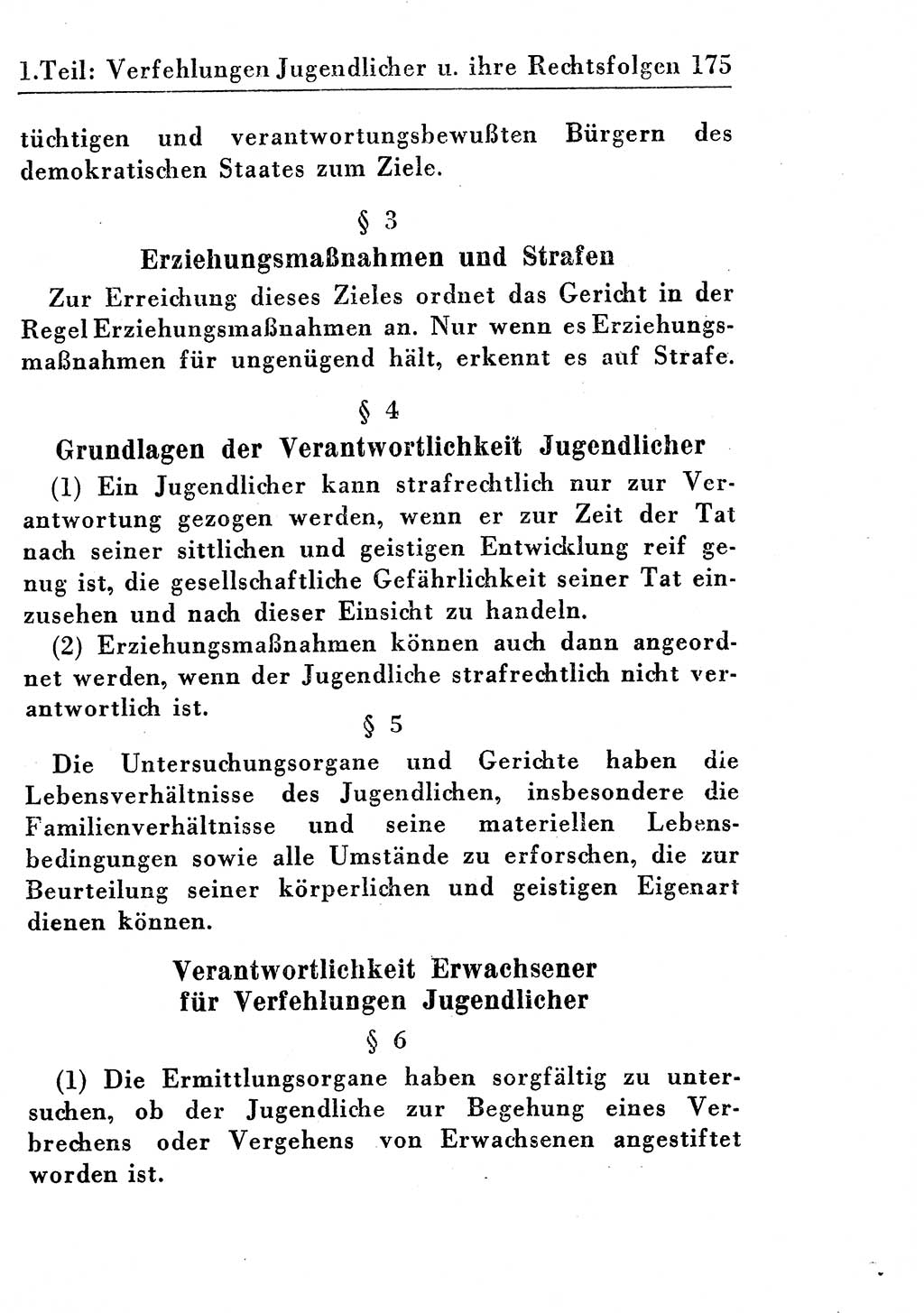 Strafprozeßordnung (StPO), Gerichtsverfassungsgesetz (GVG), Staatsanwaltsgesetz (StAG) und Jugendgerichtsgesetz (JGG) [Deutsche Demokratische Republik (DDR)] 1955, Seite 175 (StPO GVG StAG JGG DDR 1955, S. 175)
