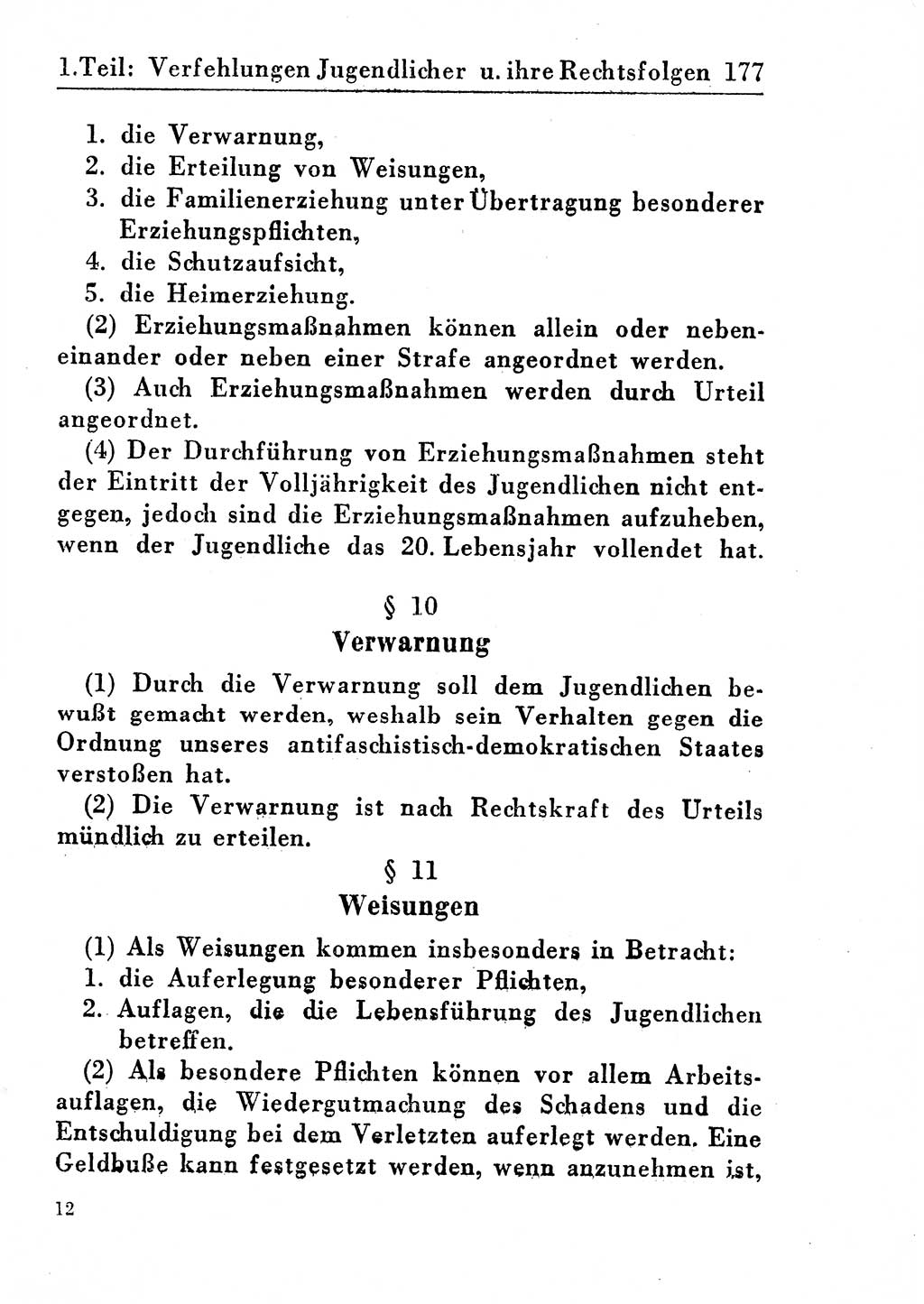 Strafprozeßordnung (StPO), Gerichtsverfassungsgesetz (GVG), Staatsanwaltsgesetz (StAG) und Jugendgerichtsgesetz (JGG) [Deutsche Demokratische Republik (DDR)] 1955, Seite 177 (StPO GVG StAG JGG DDR 1955, S. 177)