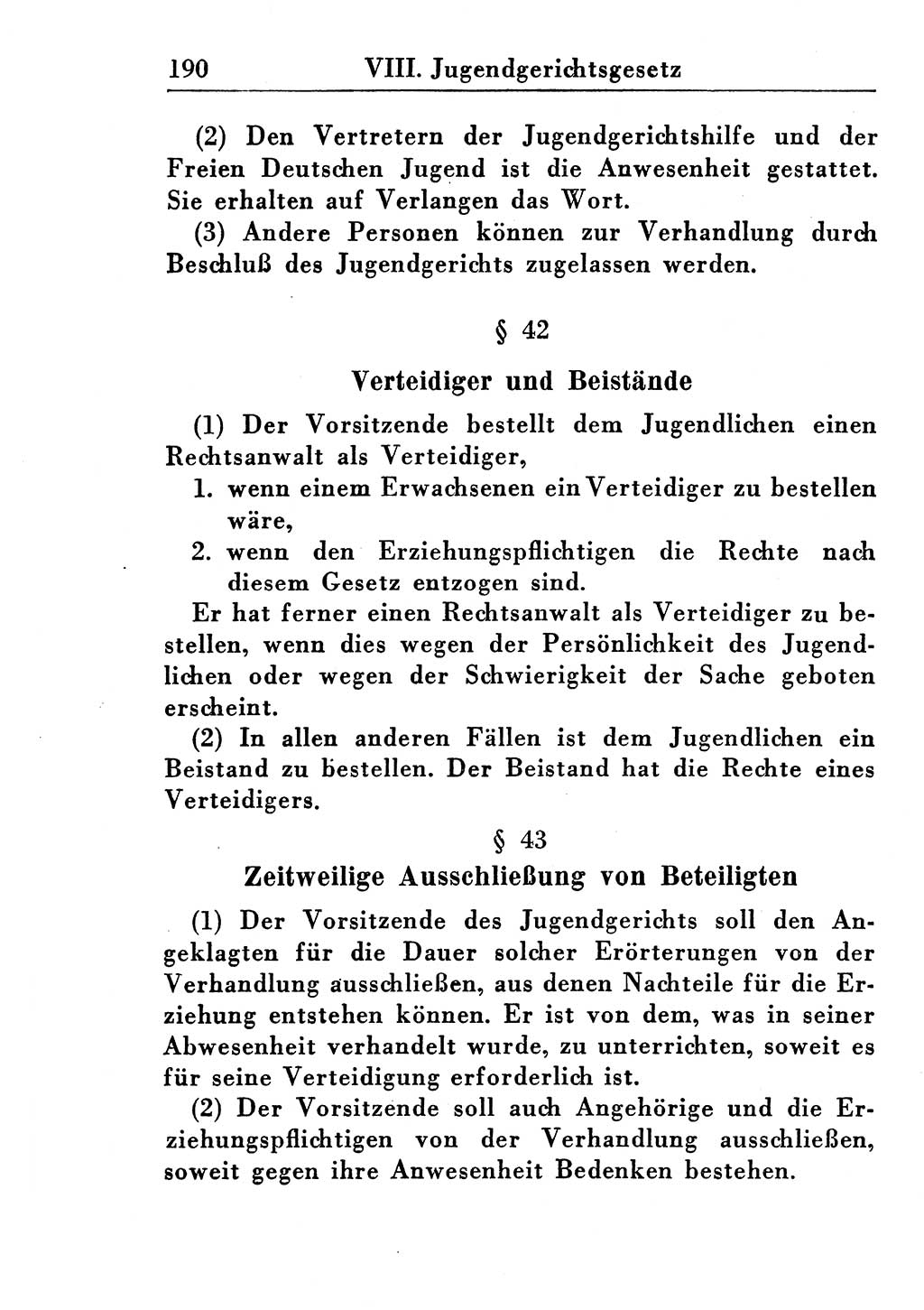 Strafprozeßordnung (StPO), Gerichtsverfassungsgesetz (GVG), Staatsanwaltsgesetz (StAG) und Jugendgerichtsgesetz (JGG) [Deutsche Demokratische Republik (DDR)] 1955, Seite 190 (StPO GVG StAG JGG DDR 1955, S. 190)