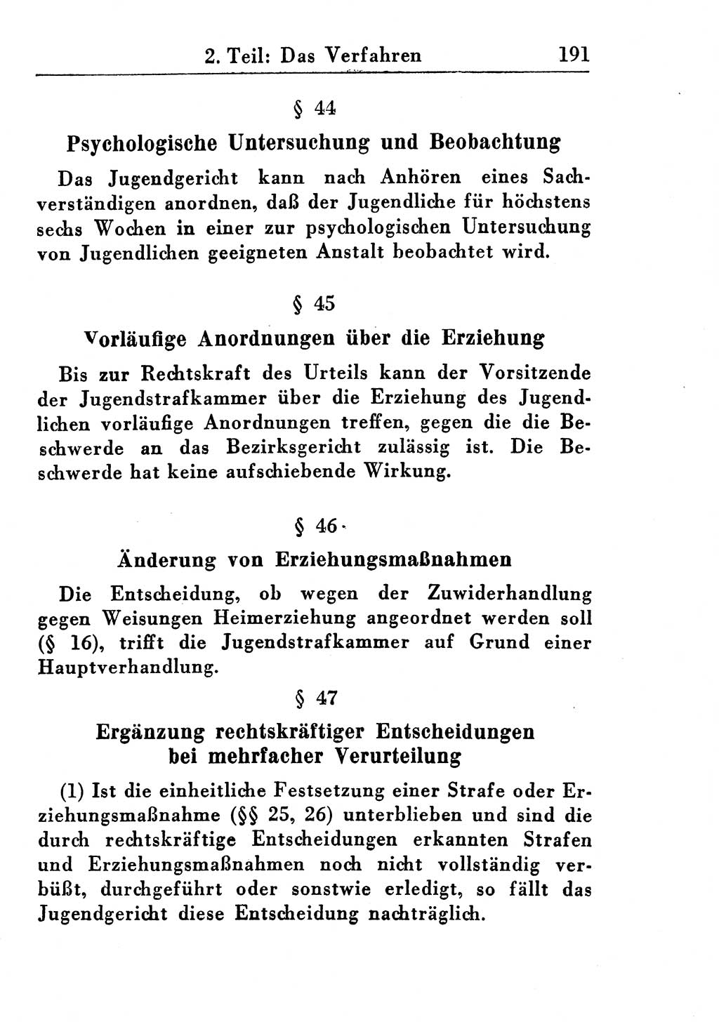 Strafprozeßordnung (StPO), Gerichtsverfassungsgesetz (GVG), Staatsanwaltsgesetz (StAG) und Jugendgerichtsgesetz (JGG) [Deutsche Demokratische Republik (DDR)] 1955, Seite 191 (StPO GVG StAG JGG DDR 1955, S. 191)