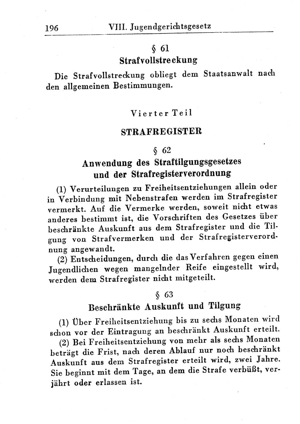 Strafprozeßordnung (StPO), Gerichtsverfassungsgesetz (GVG), Staatsanwaltsgesetz (StAG) und Jugendgerichtsgesetz (JGG) [Deutsche Demokratische Republik (DDR)] 1955, Seite 196 (StPO GVG StAG JGG DDR 1955, S. 196)