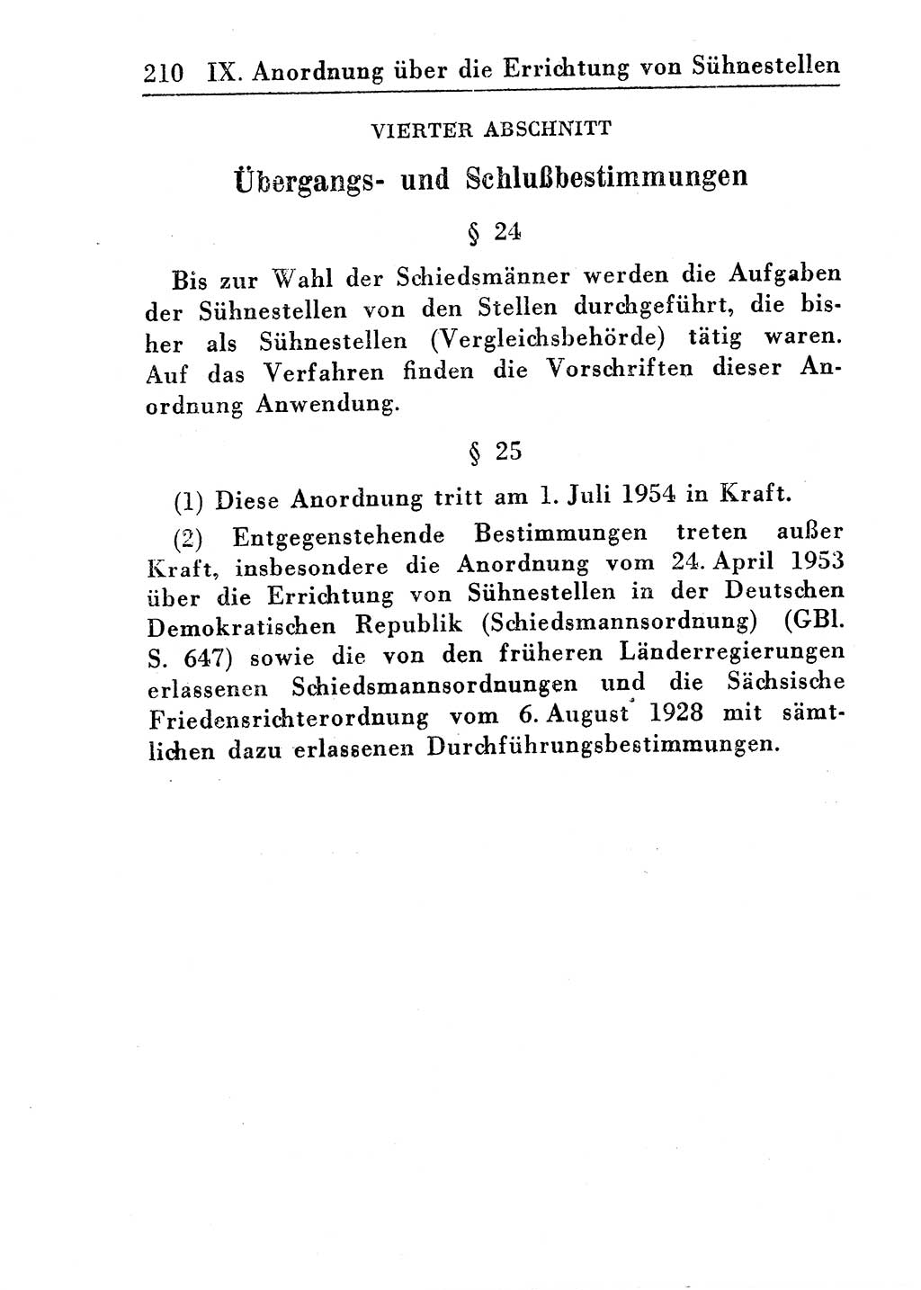 Strafprozeßordnung (StPO), Gerichtsverfassungsgesetz (GVG), Staatsanwaltsgesetz (StAG) und Jugendgerichtsgesetz (JGG) [Deutsche Demokratische Republik (DDR)] 1955, Seite 210 (StPO GVG StAG JGG DDR 1955, S. 210)