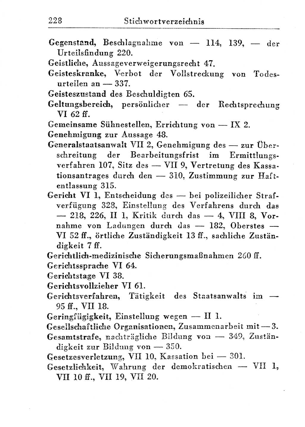 Strafprozeßordnung (StPO), Gerichtsverfassungsgesetz (GVG), Staatsanwaltsgesetz (StAG) und Jugendgerichtsgesetz (JGG) [Deutsche Demokratische Republik (DDR)] 1955, Seite 228 (StPO GVG StAG JGG DDR 1955, S. 228)