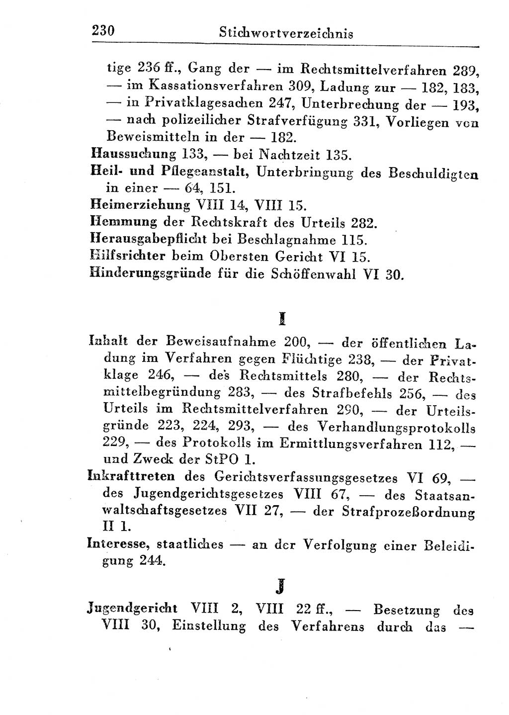 Strafprozeßordnung (StPO), Gerichtsverfassungsgesetz (GVG), Staatsanwaltsgesetz (StAG) und Jugendgerichtsgesetz (JGG) [Deutsche Demokratische Republik (DDR)] 1955, Seite 230 (StPO GVG StAG JGG DDR 1955, S. 230)