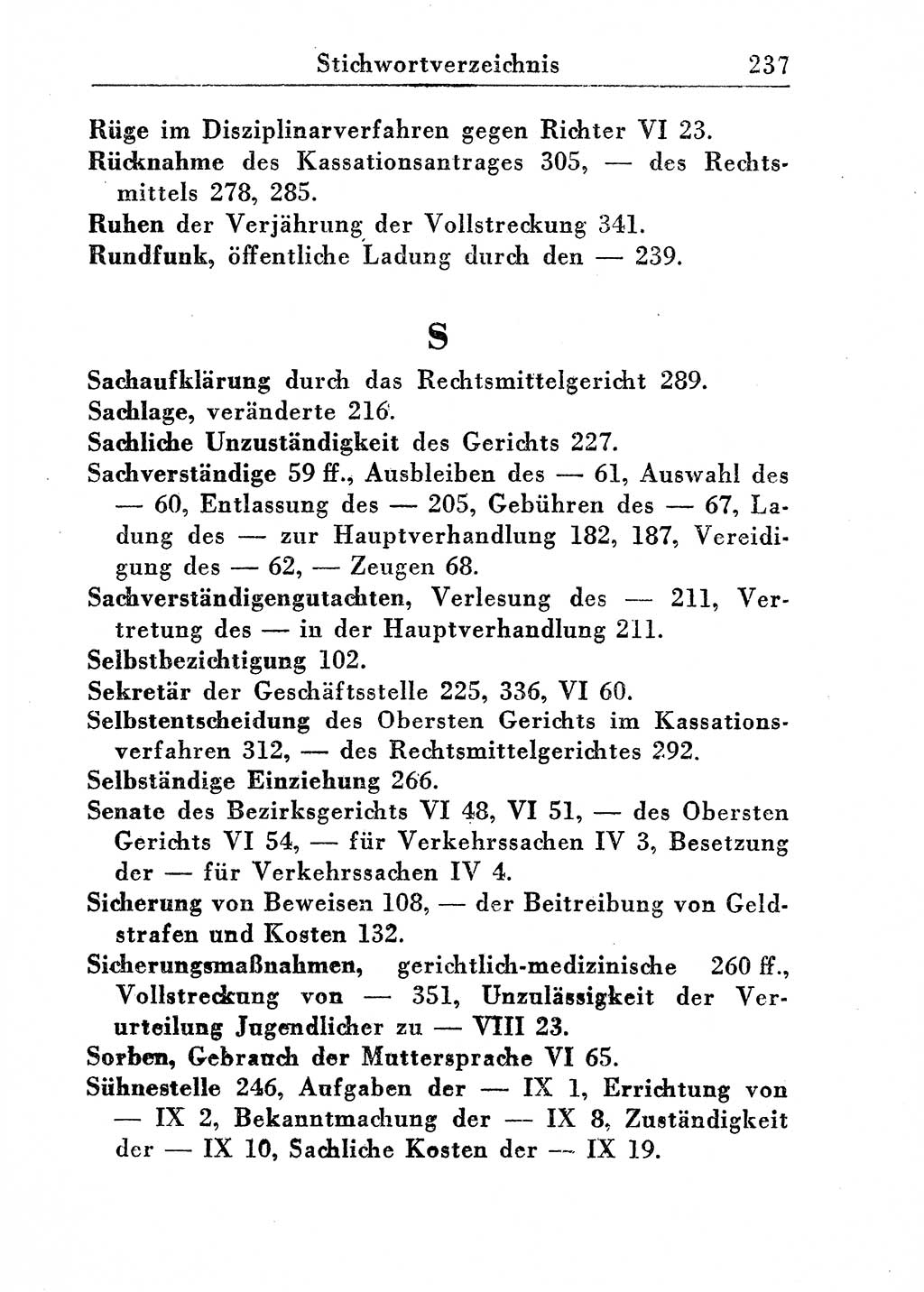 Strafprozeßordnung (StPO), Gerichtsverfassungsgesetz (GVG), Staatsanwaltsgesetz (StAG) und Jugendgerichtsgesetz (JGG) [Deutsche Demokratische Republik (DDR)] 1955, Seite 237 (StPO GVG StAG JGG DDR 1955, S. 237)