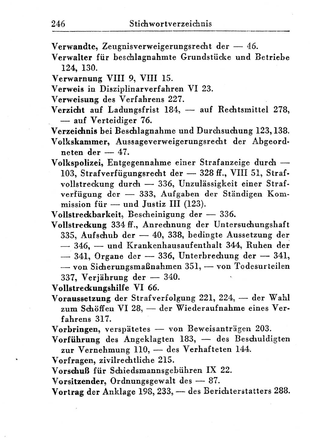 Strafprozeßordnung (StPO), Gerichtsverfassungsgesetz (GVG), Staatsanwaltsgesetz (StAG) und Jugendgerichtsgesetz (JGG) [Deutsche Demokratische Republik (DDR)] 1955, Seite 246 (StPO GVG StAG JGG DDR 1955, S. 246)