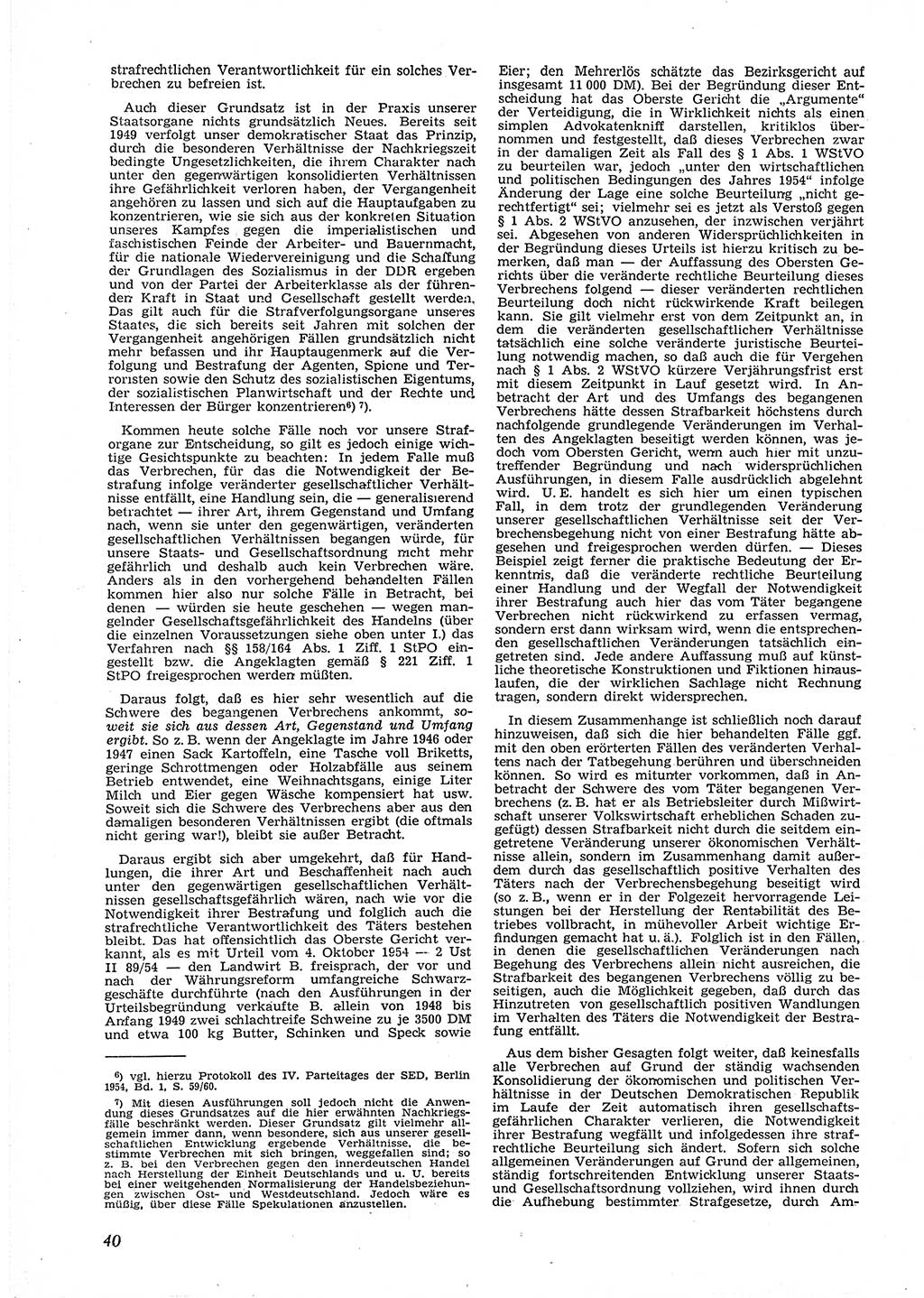 Neue Justiz (NJ), Zeitschrift für Recht und Rechtswissenschaft [Deutsche Demokratische Republik (DDR)], 9. Jahrgang 1955, Seite 40 (NJ DDR 1955, S. 40)