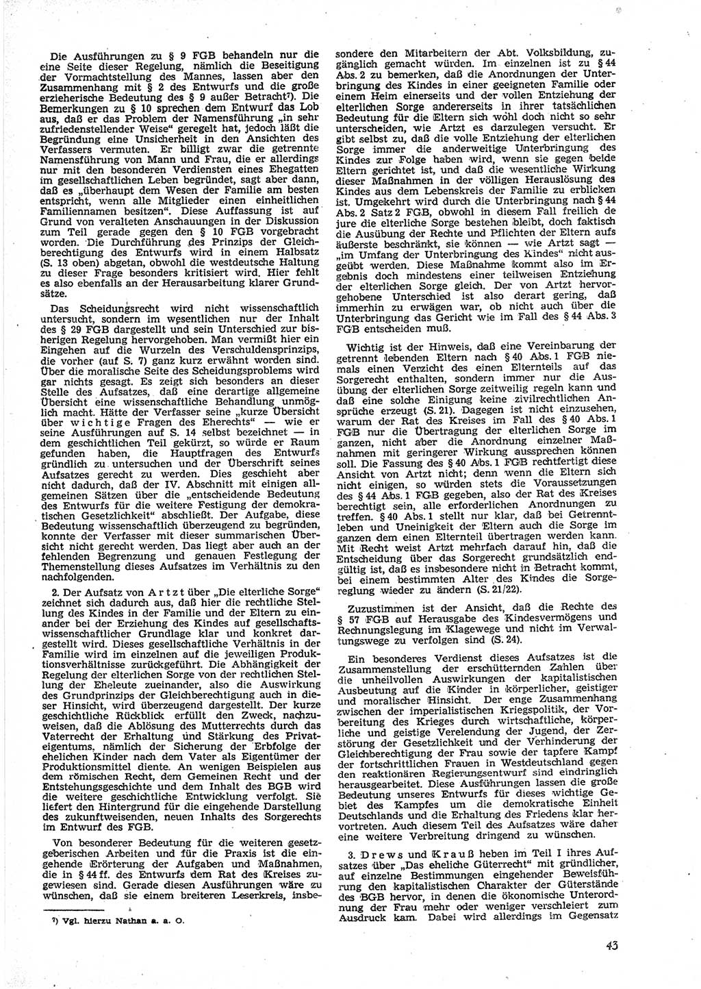 Neue Justiz (NJ), Zeitschrift für Recht und Rechtswissenschaft [Deutsche Demokratische Republik (DDR)], 9. Jahrgang 1955, Seite 43 (NJ DDR 1955, S. 43)