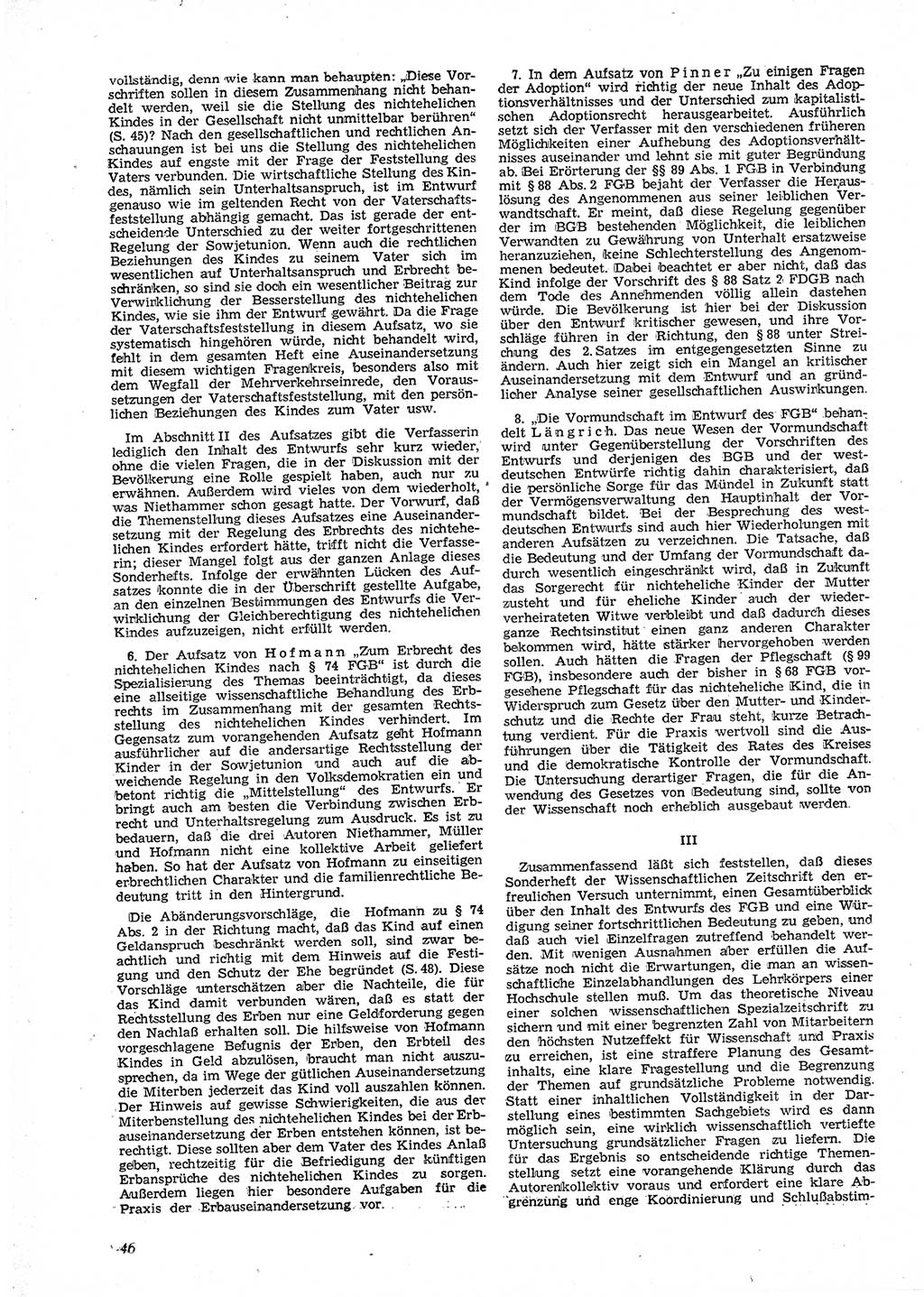Neue Justiz (NJ), Zeitschrift für Recht und Rechtswissenschaft [Deutsche Demokratische Republik (DDR)], 9. Jahrgang 1955, Seite 46 (NJ DDR 1955, S. 46)