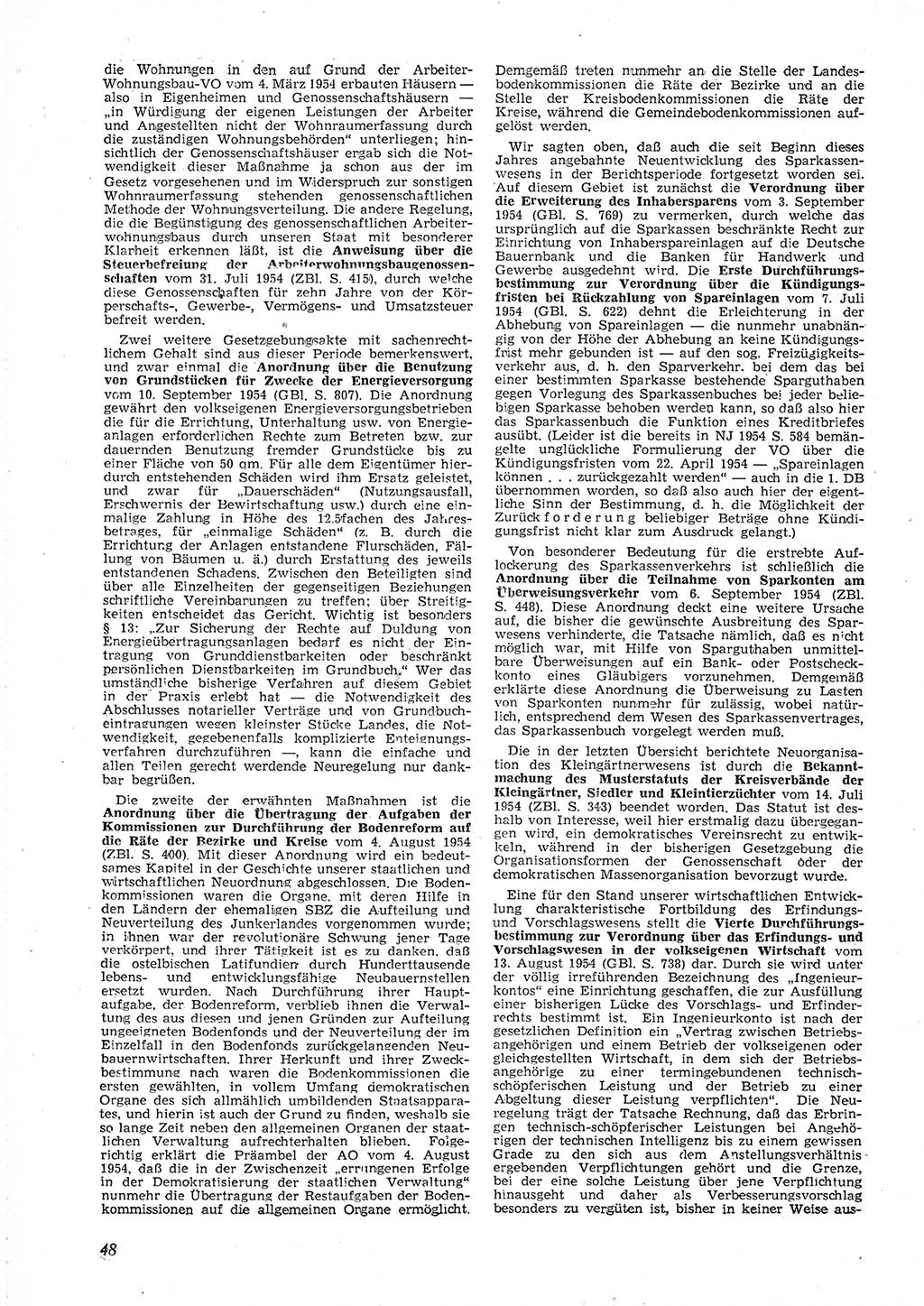 Neue Justiz (NJ), Zeitschrift für Recht und Rechtswissenschaft [Deutsche Demokratische Republik (DDR)], 9. Jahrgang 1955, Seite 48 (NJ DDR 1955, S. 48)