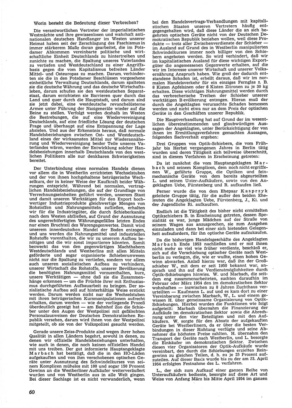Neue Justiz (NJ), Zeitschrift für Recht und Rechtswissenschaft [Deutsche Demokratische Republik (DDR)], 9. Jahrgang 1955, Seite 60 (NJ DDR 1955, S. 60)