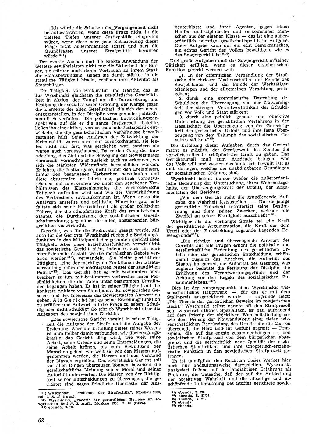 Neue Justiz (NJ), Zeitschrift für Recht und Rechtswissenschaft [Deutsche Demokratische Republik (DDR)], 9. Jahrgang 1955, Seite 68 (NJ DDR 1955, S. 68)