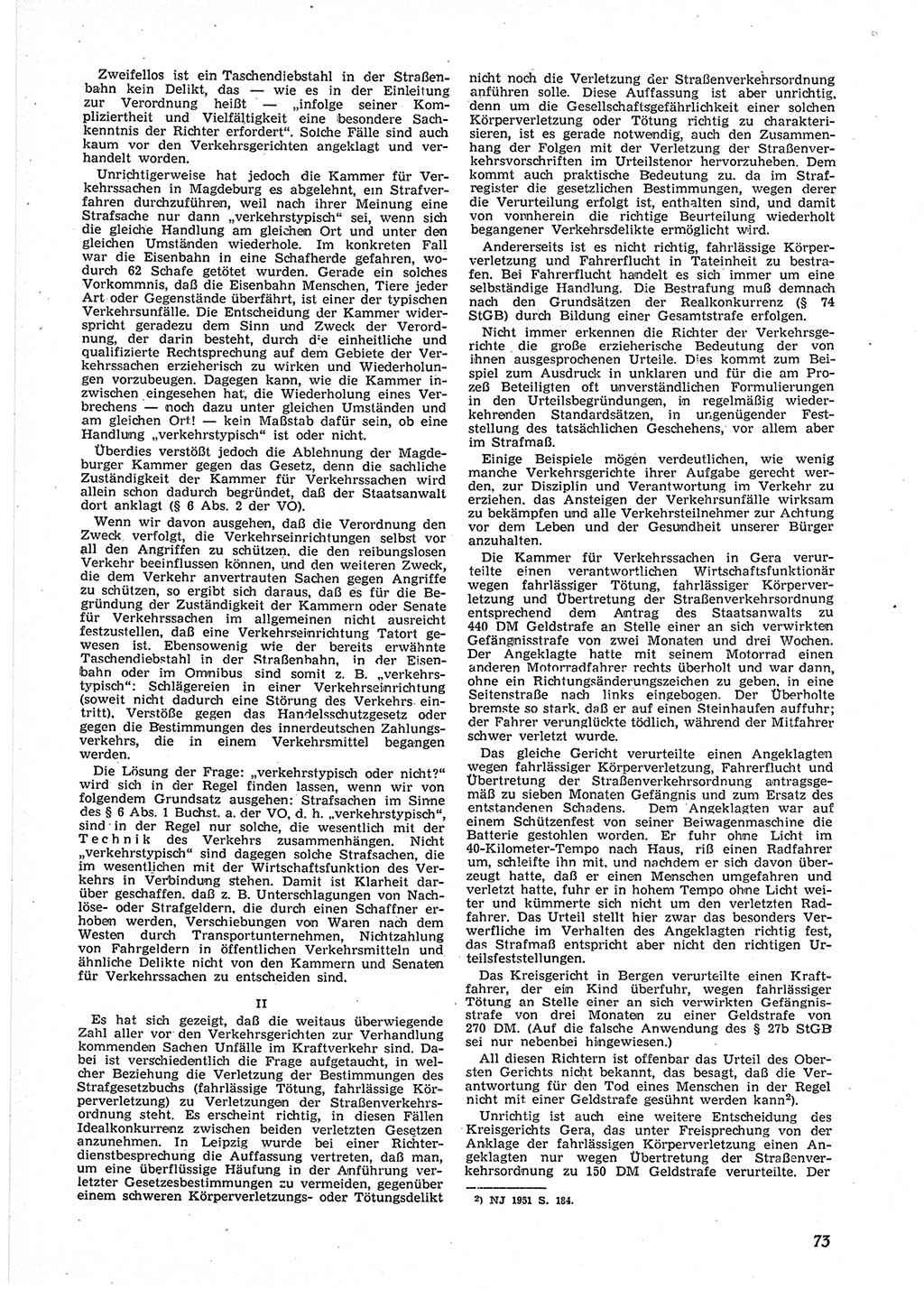 Neue Justiz (NJ), Zeitschrift für Recht und Rechtswissenschaft [Deutsche Demokratische Republik (DDR)], 9. Jahrgang 1955, Seite 73 (NJ DDR 1955, S. 73)