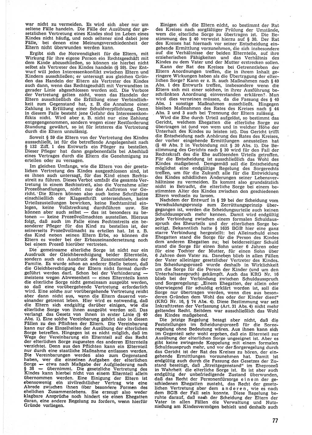 Neue Justiz (NJ), Zeitschrift für Recht und Rechtswissenschaft [Deutsche Demokratische Republik (DDR)], 9. Jahrgang 1955, Seite 77 (NJ DDR 1955, S. 77)