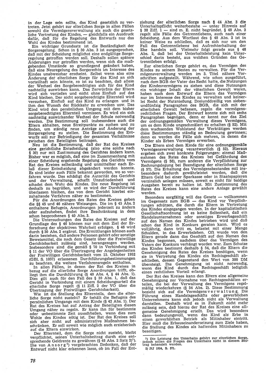 Neue Justiz (NJ), Zeitschrift für Recht und Rechtswissenschaft [Deutsche Demokratische Republik (DDR)], 9. Jahrgang 1955, Seite 78 (NJ DDR 1955, S. 78)