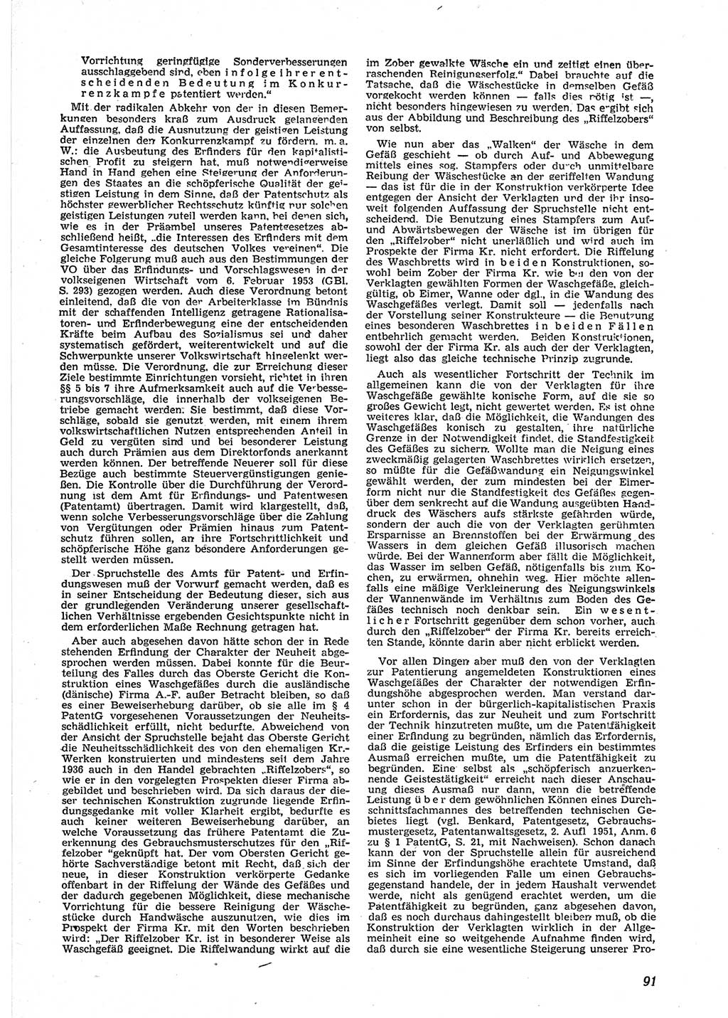 Neue Justiz (NJ), Zeitschrift für Recht und Rechtswissenschaft [Deutsche Demokratische Republik (DDR)], 9. Jahrgang 1955, Seite 91 (NJ DDR 1955, S. 91)