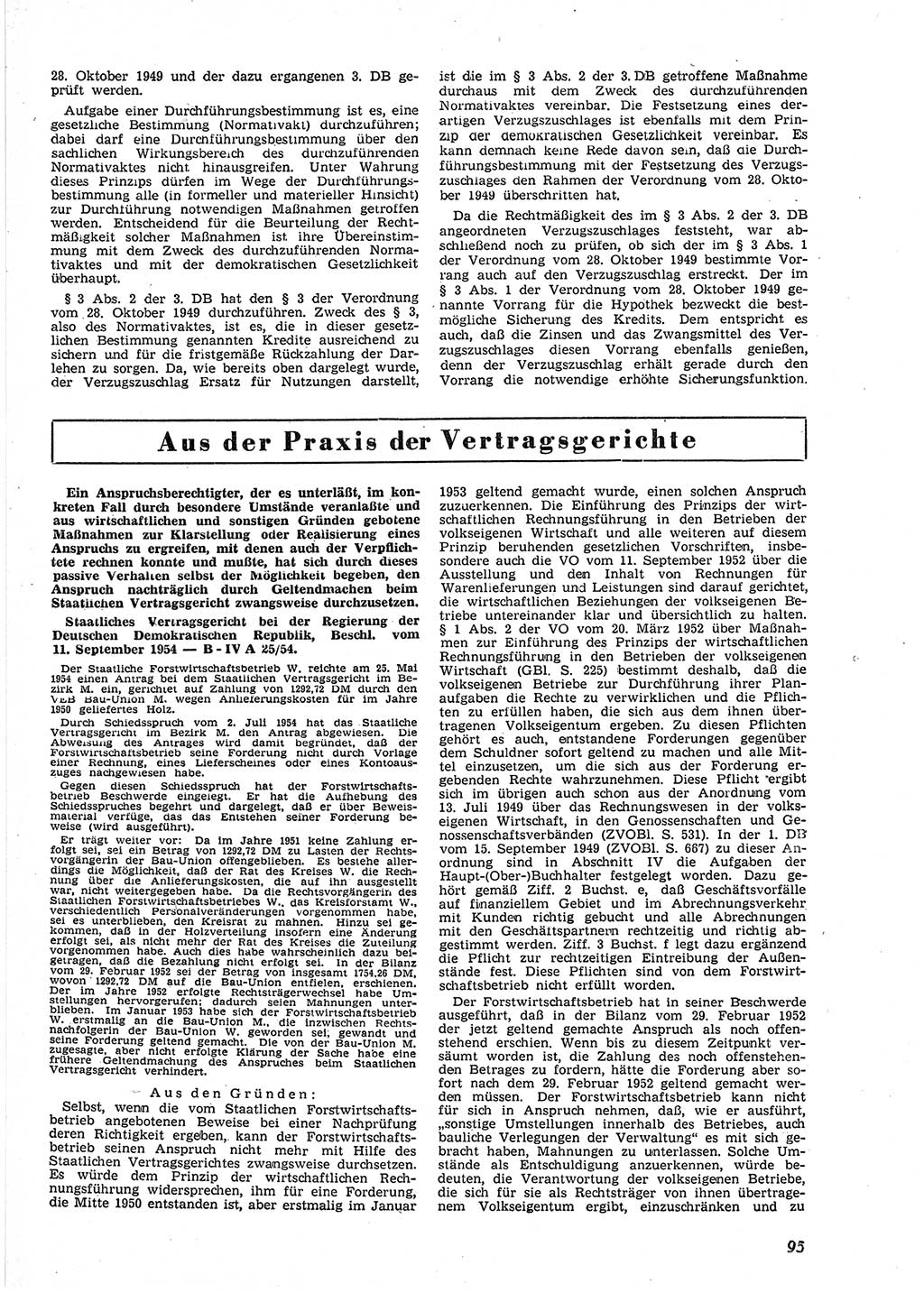 Neue Justiz (NJ), Zeitschrift für Recht und Rechtswissenschaft [Deutsche Demokratische Republik (DDR)], 9. Jahrgang 1955, Seite 95 (NJ DDR 1955, S. 95)