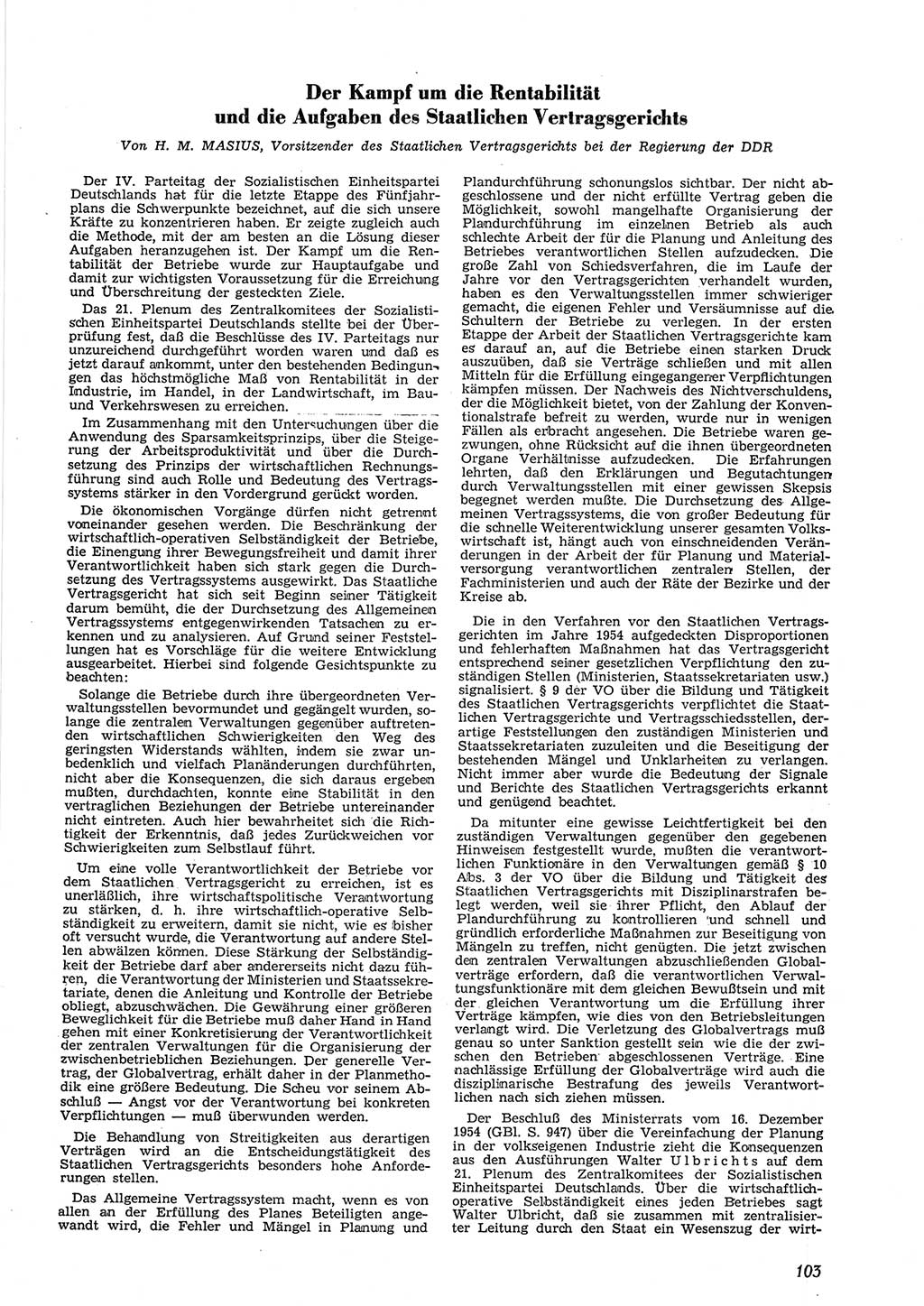 Neue Justiz (NJ), Zeitschrift für Recht und Rechtswissenschaft [Deutsche Demokratische Republik (DDR)], 9. Jahrgang 1955, Seite 103 (NJ DDR 1955, S. 103)