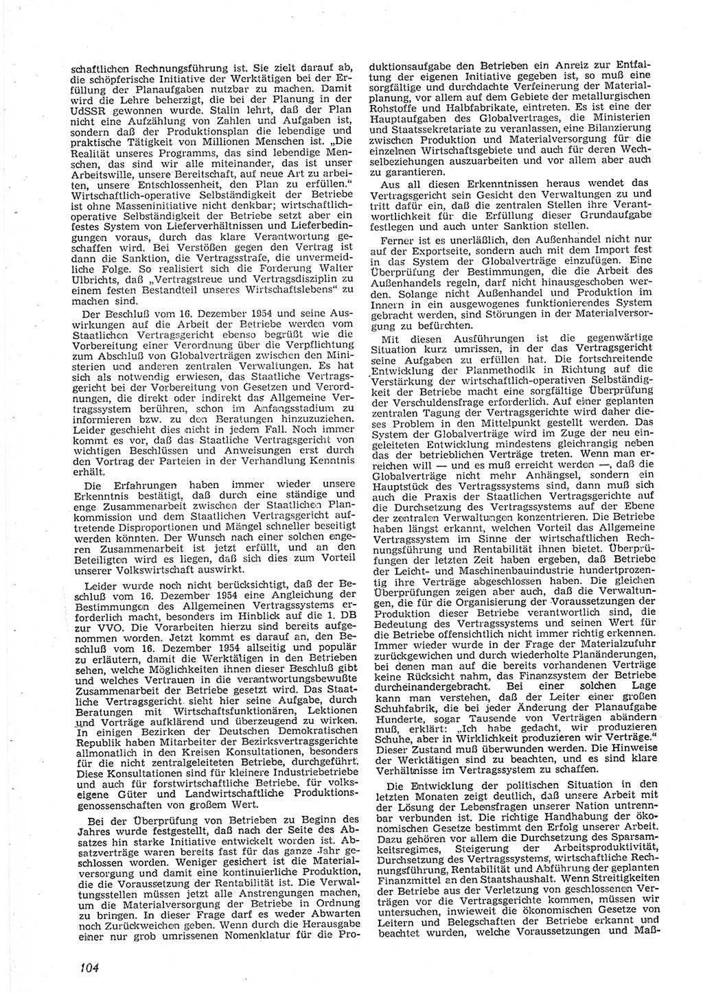 Neue Justiz (NJ), Zeitschrift für Recht und Rechtswissenschaft [Deutsche Demokratische Republik (DDR)], 9. Jahrgang 1955, Seite 104 (NJ DDR 1955, S. 104)
